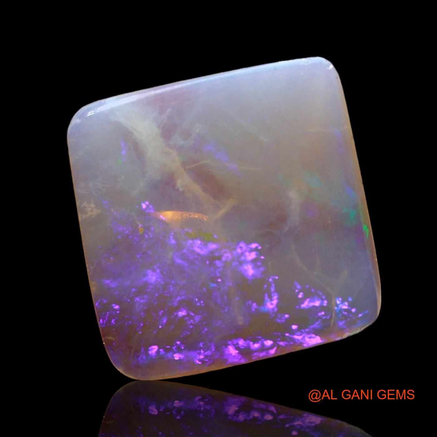 Natural Untreated Fire Opal Loose Gemstone Square Cabochon From Australia 2.00 Cts 10x10x2 mm AD-777