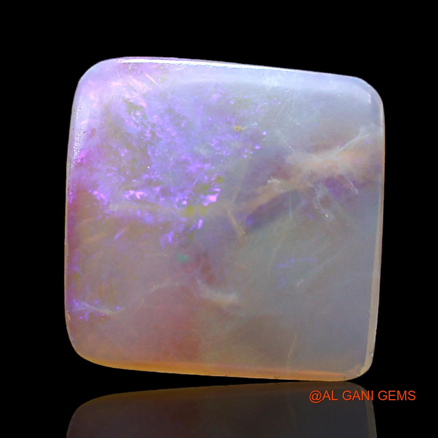 Natural Untreated Fire Opal Loose Gemstone Square Cabochon From Australia 2.00 Cts 10x10x2 mm AD-777