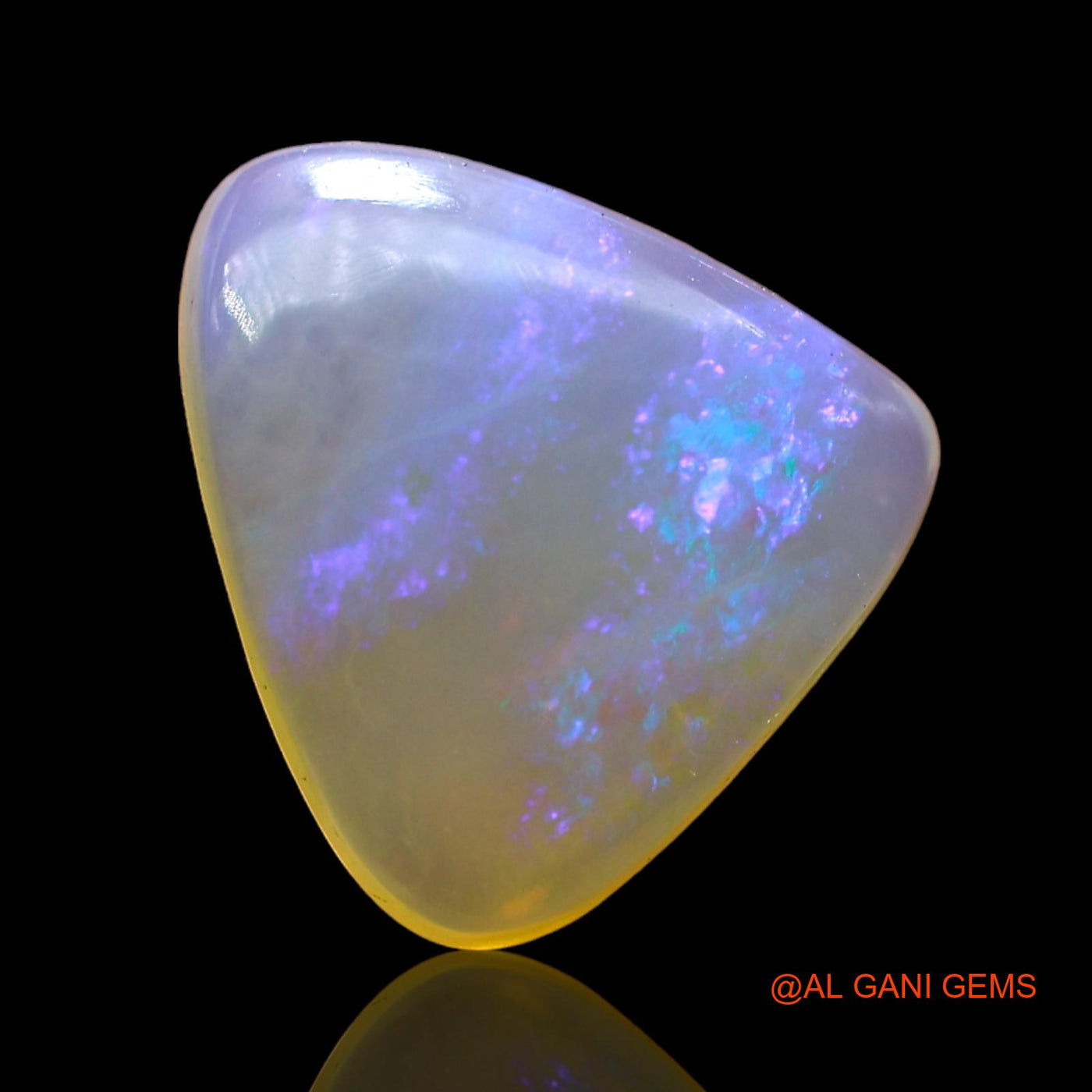 2.00 Cts Natural Australian Fire Opal Loose Gemstone Trillion Cabochon 12x10x3 mm AD-778