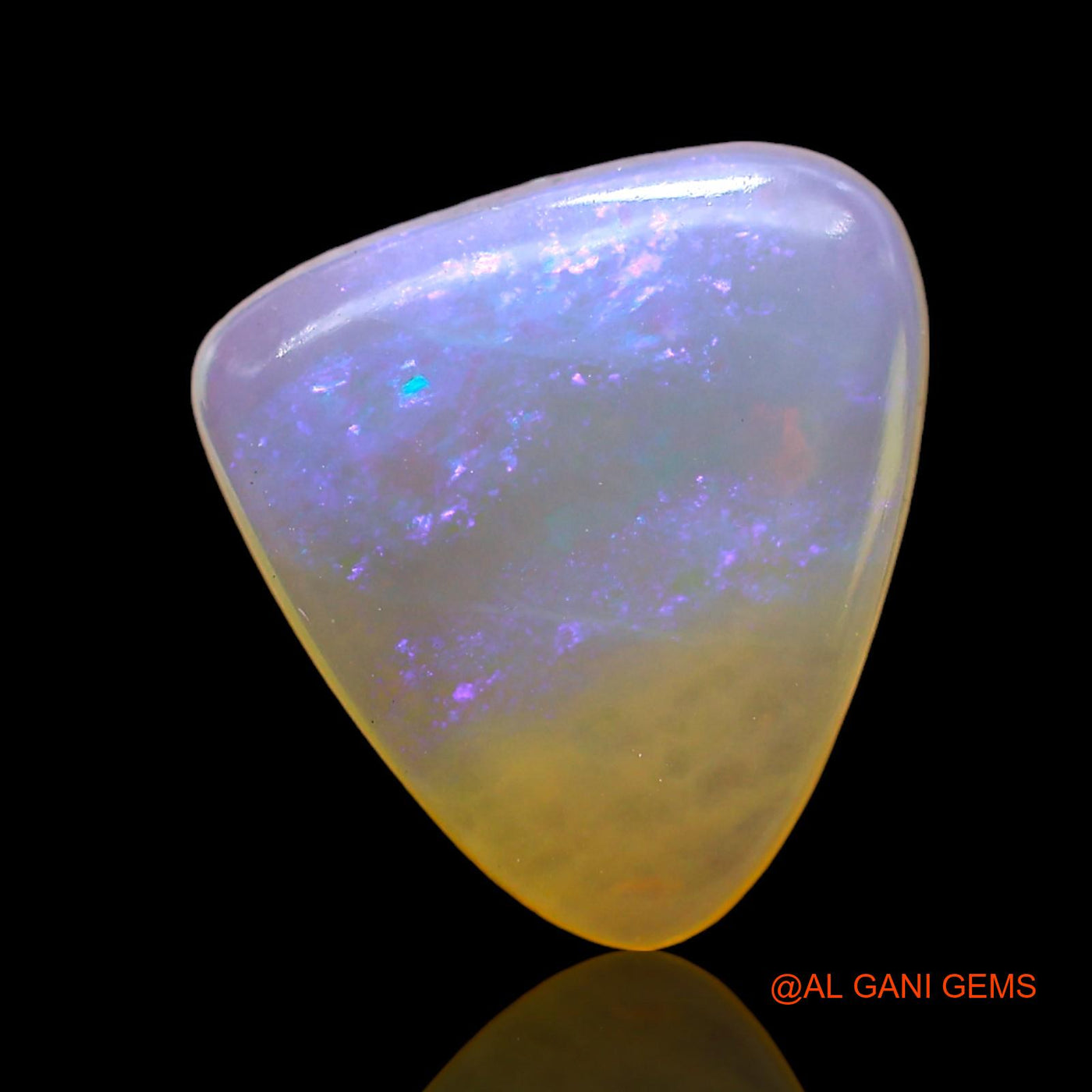 2.00 Cts Natural Australian Fire Opal Loose Gemstone Trillion Cabochon 12x10x3 mm AD-778