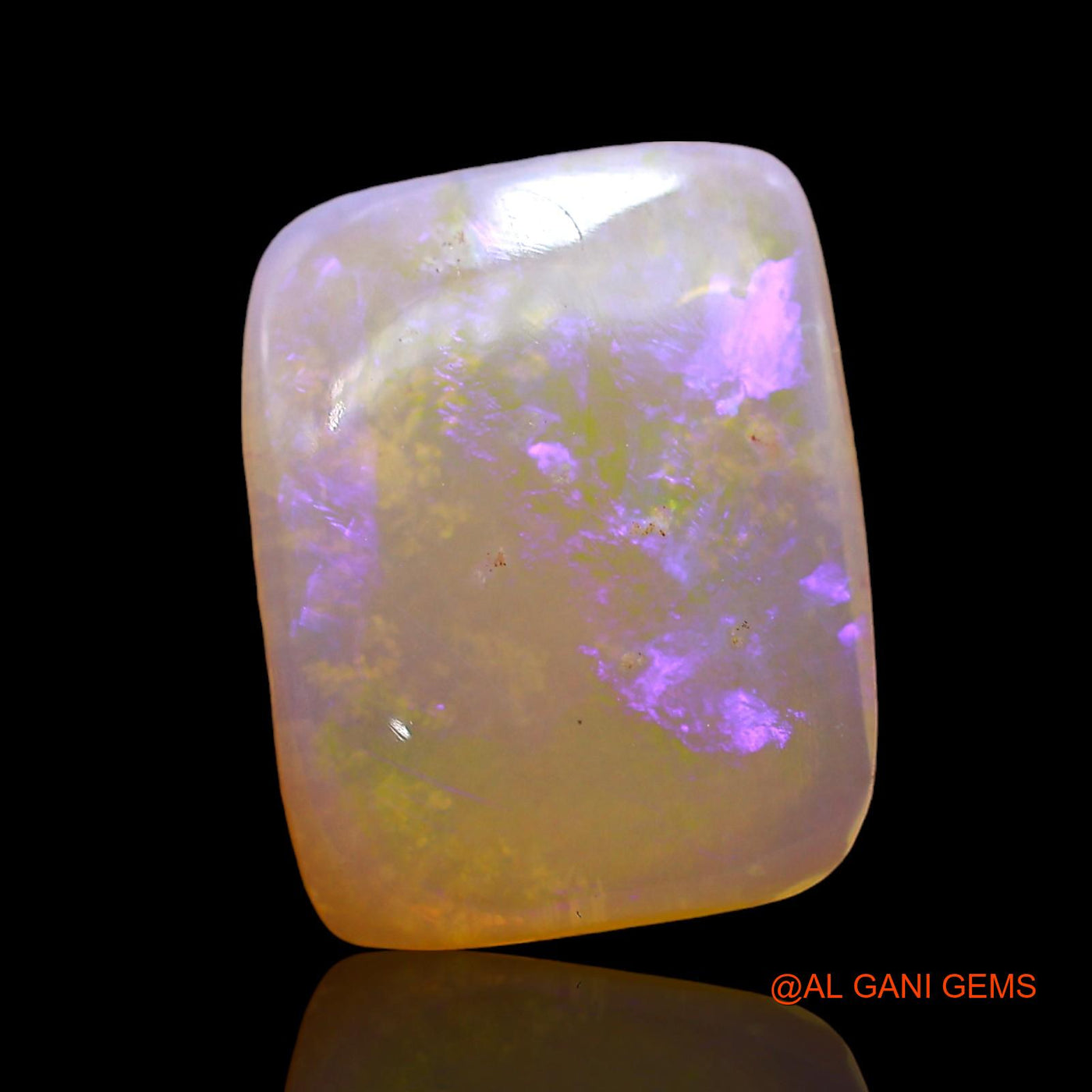 2.00 Cts Natural Australian Fire Opal Loose Gemstone Square Cabochon 11x9x3 mm AD-781