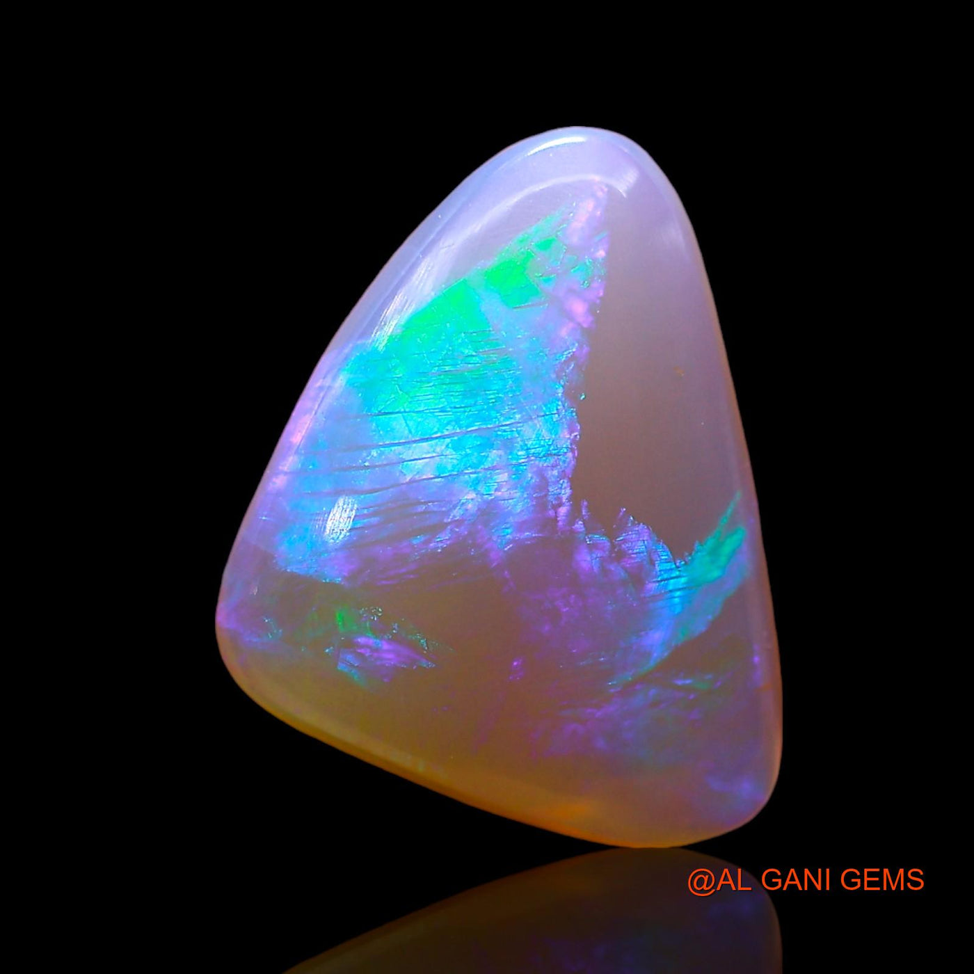2.00 Cts Natural Australian Fire Opal Trillion Cabochon Loose Gemstone For Jewelry 12x9x3 mm AD-782