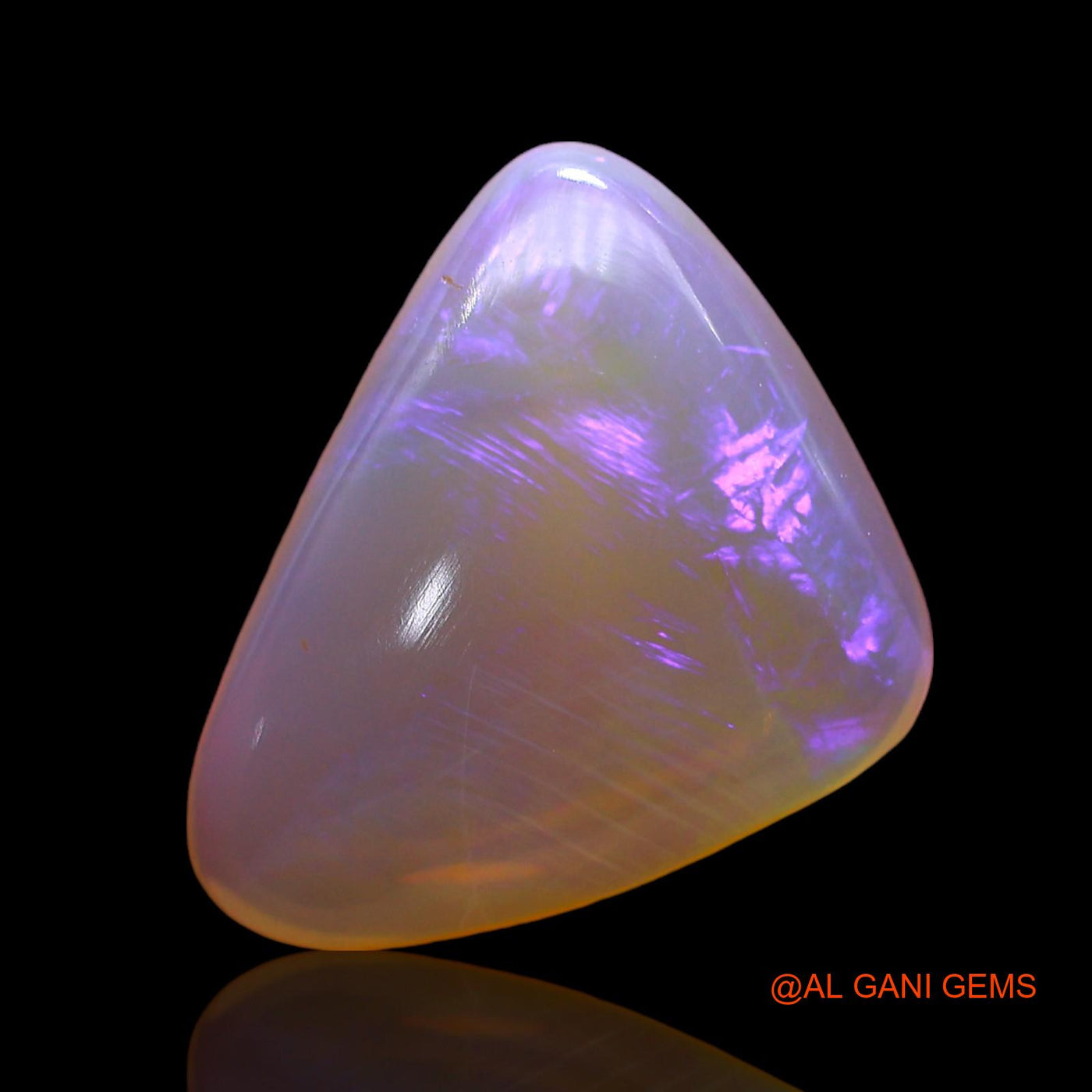 2.00 Cts Natural Australian Fire Opal Trillion Cabochon Loose Gemstone For Jewelry 12x9x3 mm AD-782