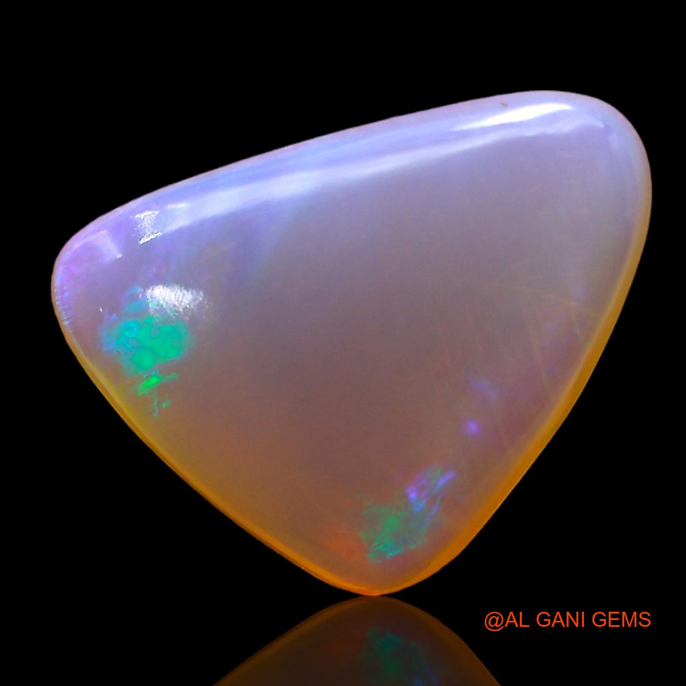 2.00 Cts Natural Australian Fire Opal Trillion Cabochon Loose Gemstone For Jewelry 12x9x3 mm AD-782