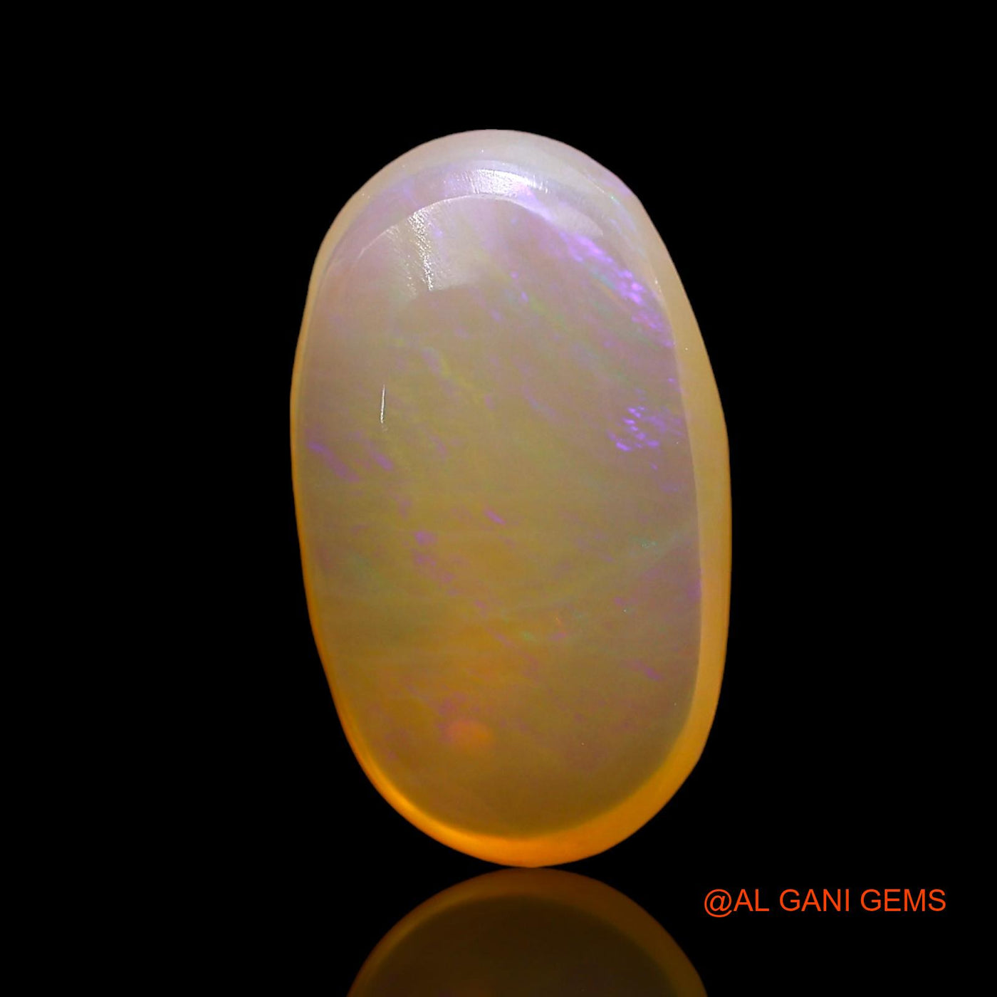 2.00 Cts Unheated Australian Fire Opal Loose Gemstone Oval Cabochon Natural 13x8x4 mm AD-783