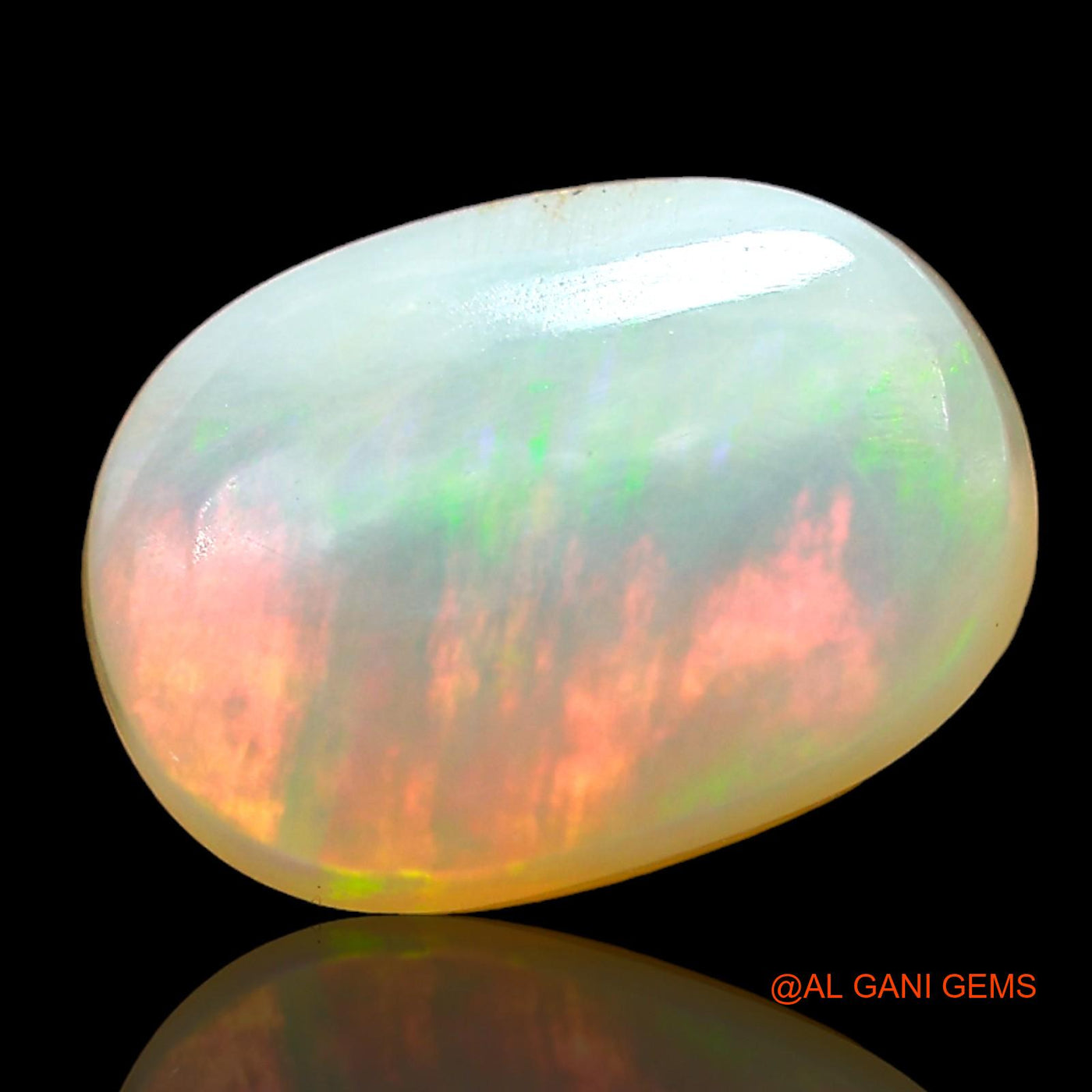 Natural Untreated Fire Opal Loose Gemstone Oval Cabochon From Australia 4.00 Cts 12x9x5 mm AD-785