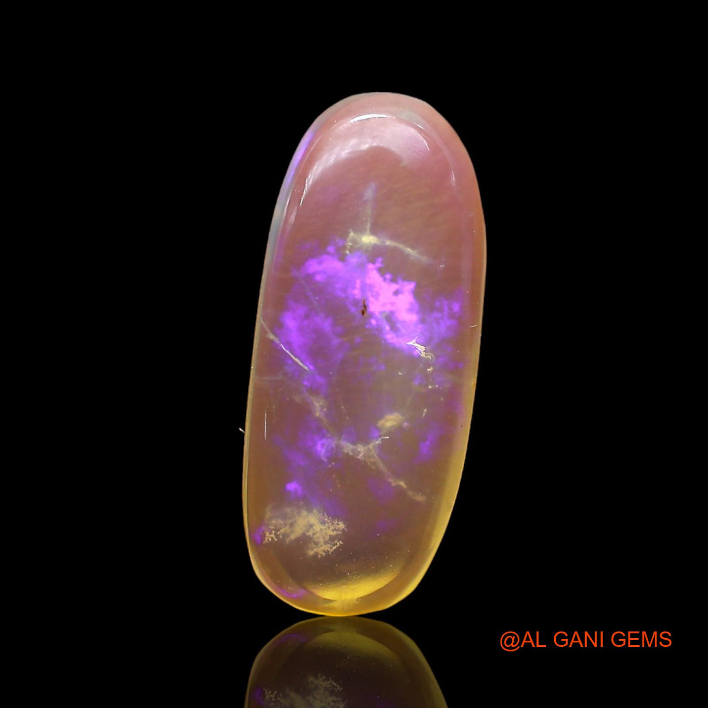 2.00 Cts Natural Australian Fire Opal Loose Gemstone Oval Cabochon 15x6x3 mm AD-786