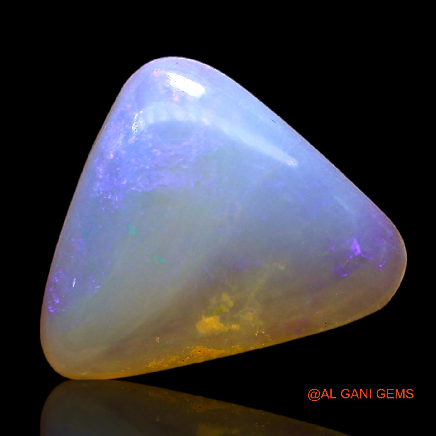 2.00 Cts Natural Australian Fire Opal Loose Gemstone Trillion Cabochon 12x9x3 mm AD-788