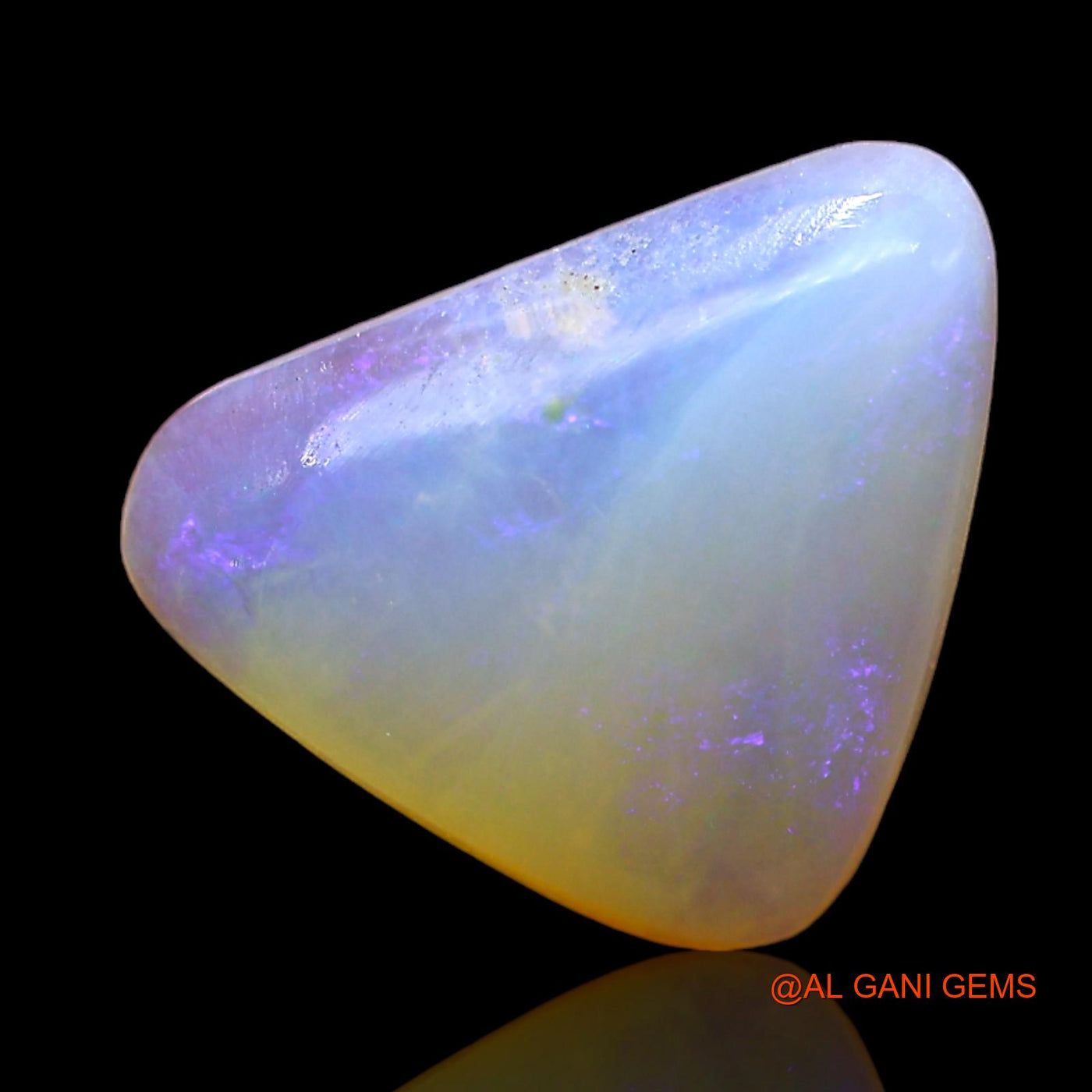 2.00 Cts Natural Australian Fire Opal Loose Gemstone Trillion Cabochon 12x9x3 mm AD-788