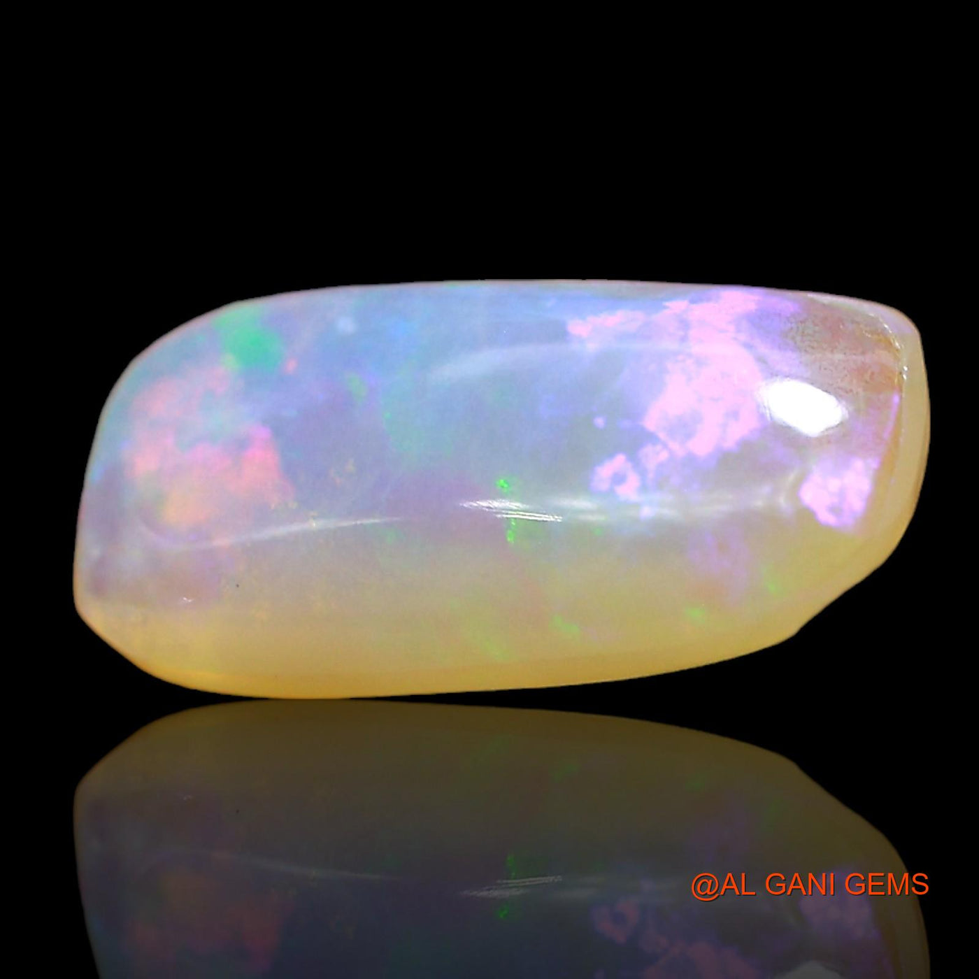 2.00 Cts Natural Australian Fire Opal Fancy Cabochon Loose Gemstone For Jewelry 13x6x3 mm AD-789