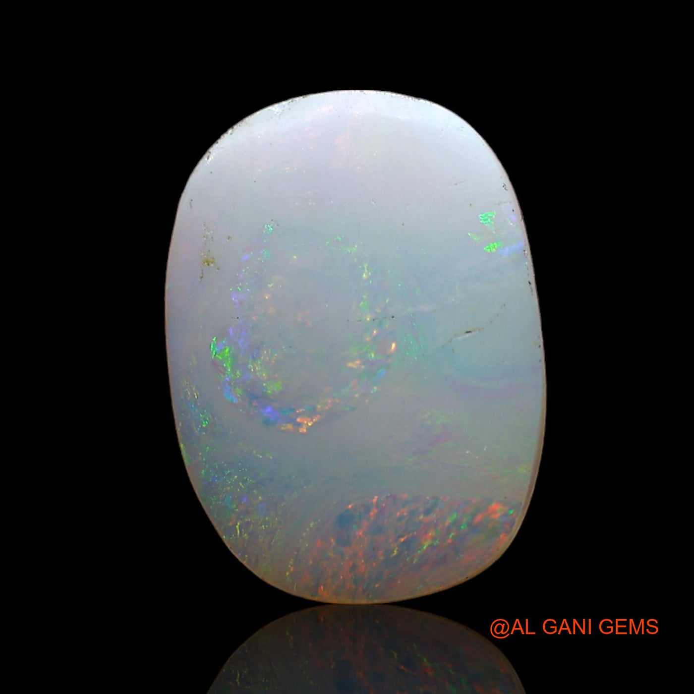 2.00 Cts Unheated Australian Fire Opal Loose Gemstone Oval Cabochon Natural 14x10x2 mm AD-78