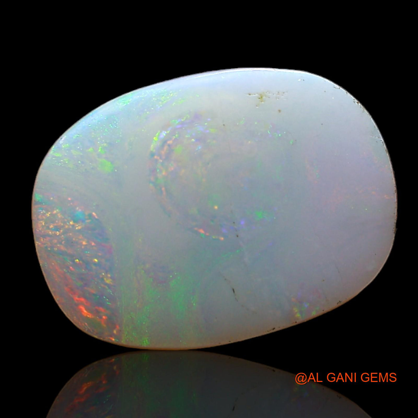 2.00 Cts Unheated Australian Fire Opal Loose Gemstone Oval Cabochon Natural 14x10x2 mm AD-78
