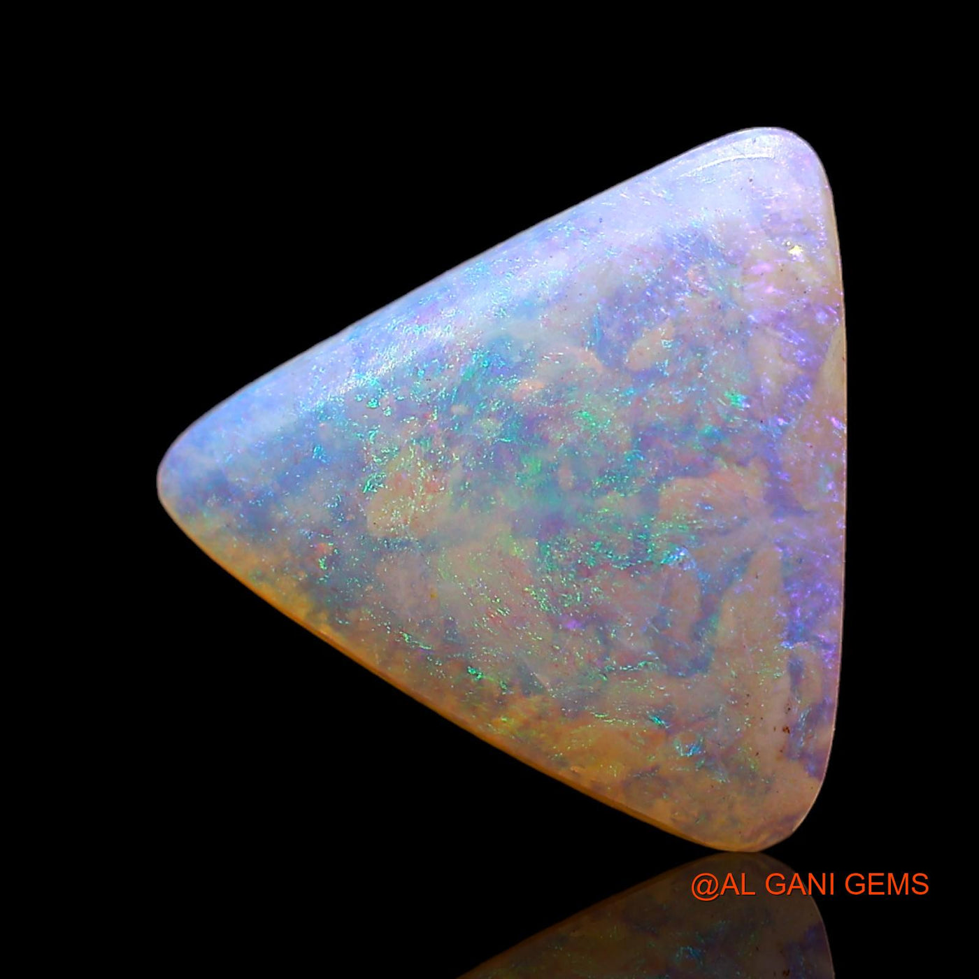 Natural Untreated Fire Opal Loose Gemstone Trillion Cabochon From Australia 1.00 Cts 11x10x2 mm AD-793