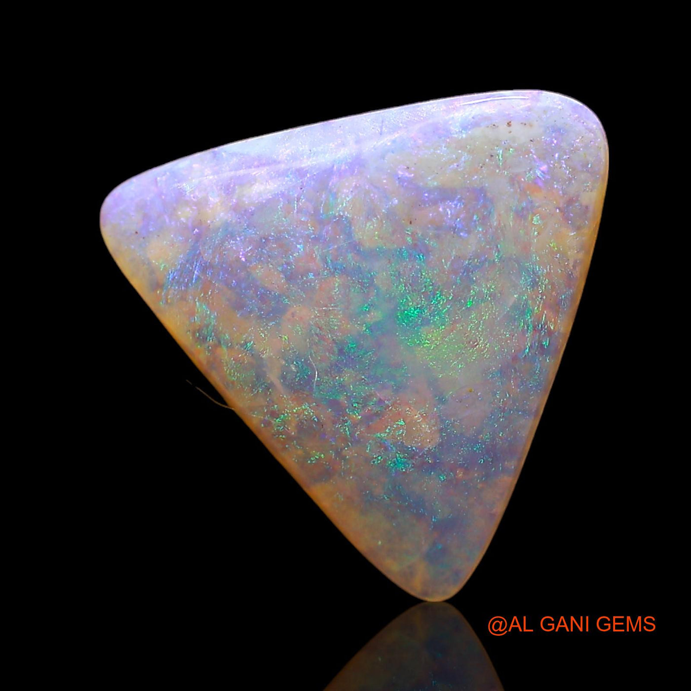 Natural Untreated Fire Opal Loose Gemstone Trillion Cabochon From Australia 1.00 Cts 11x10x2 mm AD-793