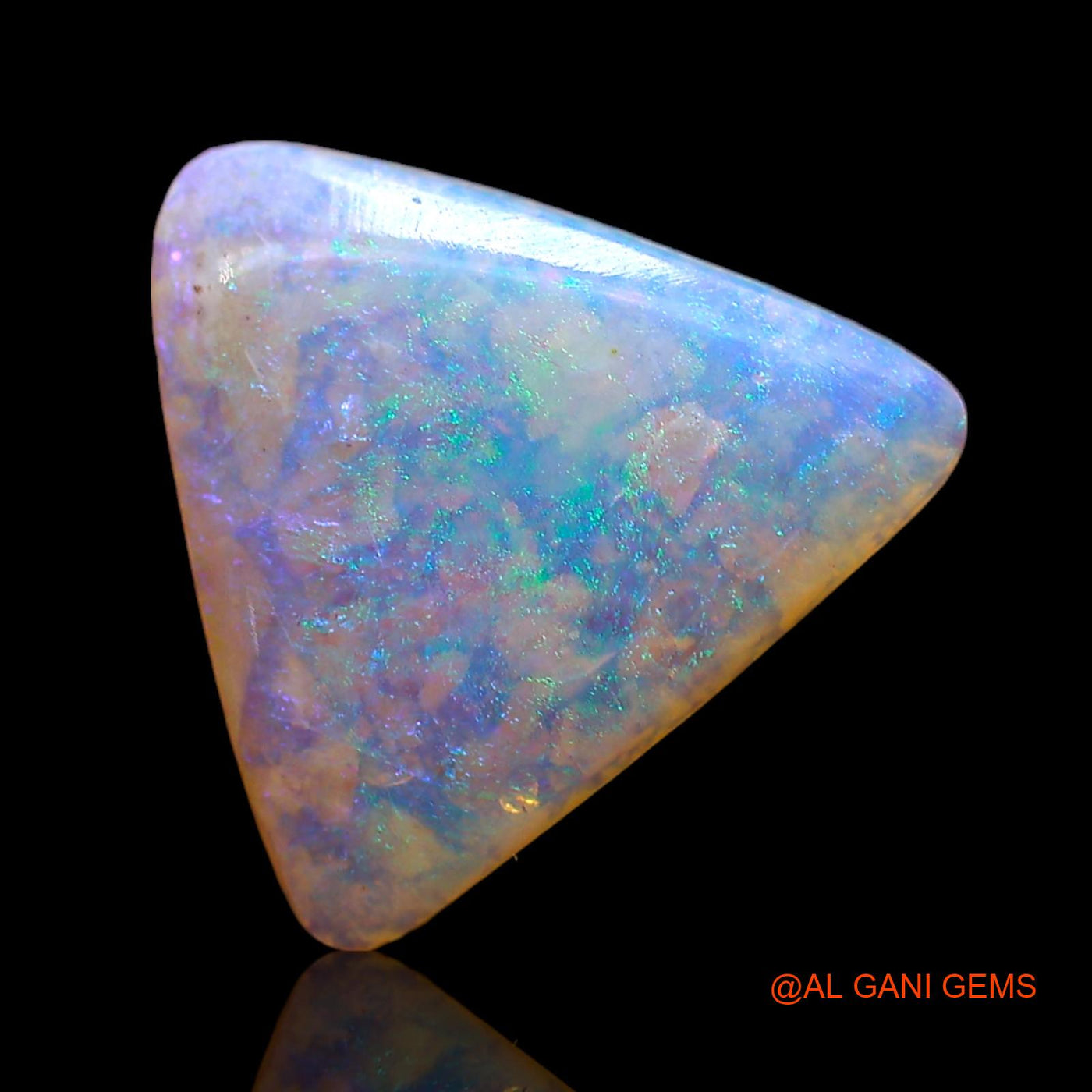 Natural Untreated Fire Opal Loose Gemstone Trillion Cabochon From Australia 1.00 Cts 11x10x2 mm AD-793