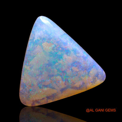 Natural Untreated Fire Opal Loose Gemstone Trillion Cabochon From Australia 1.00 Cts 11x10x2 mm AD-793
