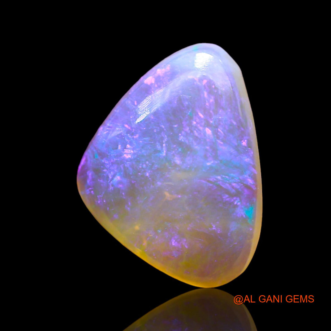 Natural Untreated Fire Opal Loose Gemstone Trillion Cabochon From Australia 2.00 Cts 11x9x3 mm AD-796