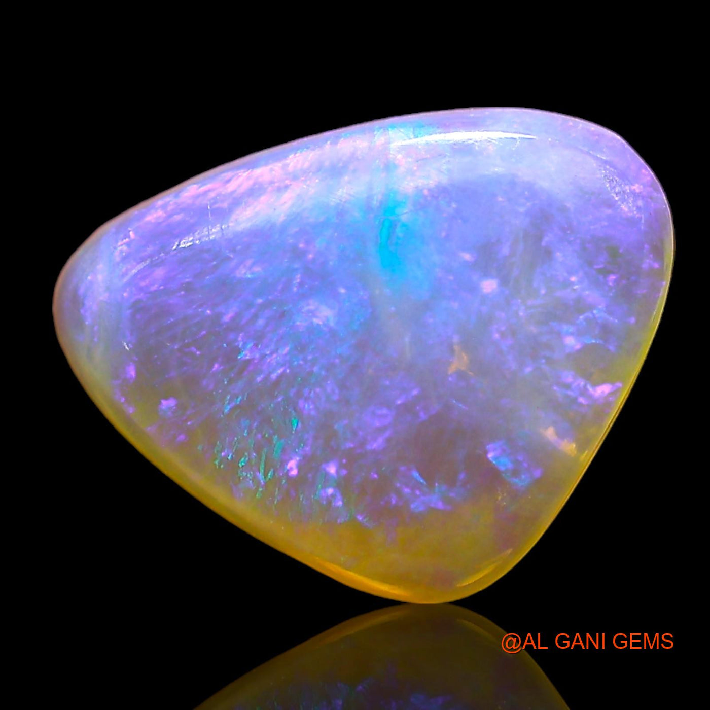 Natural Untreated Fire Opal Loose Gemstone Trillion Cabochon From Australia 2.00 Cts 11x9x3 mm AD-796