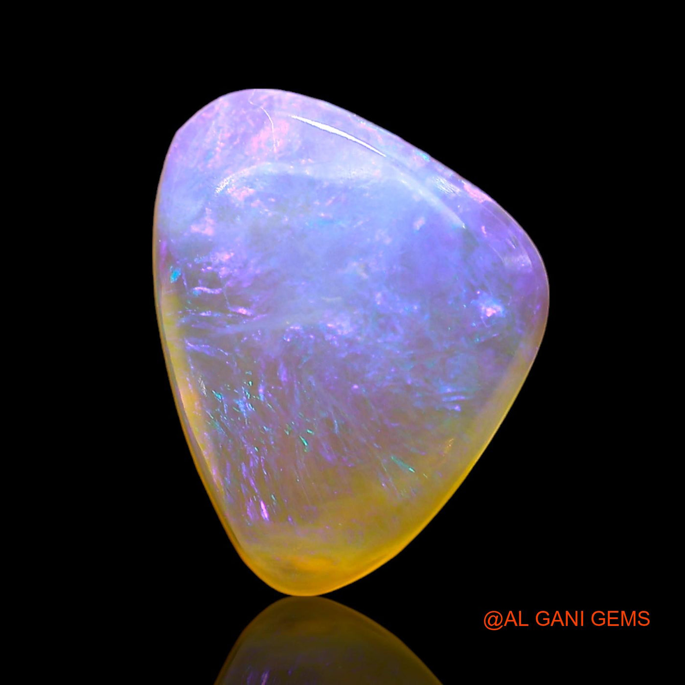 Natural Untreated Fire Opal Loose Gemstone Trillion Cabochon From Australia 2.00 Cts 11x9x3 mm AD-796