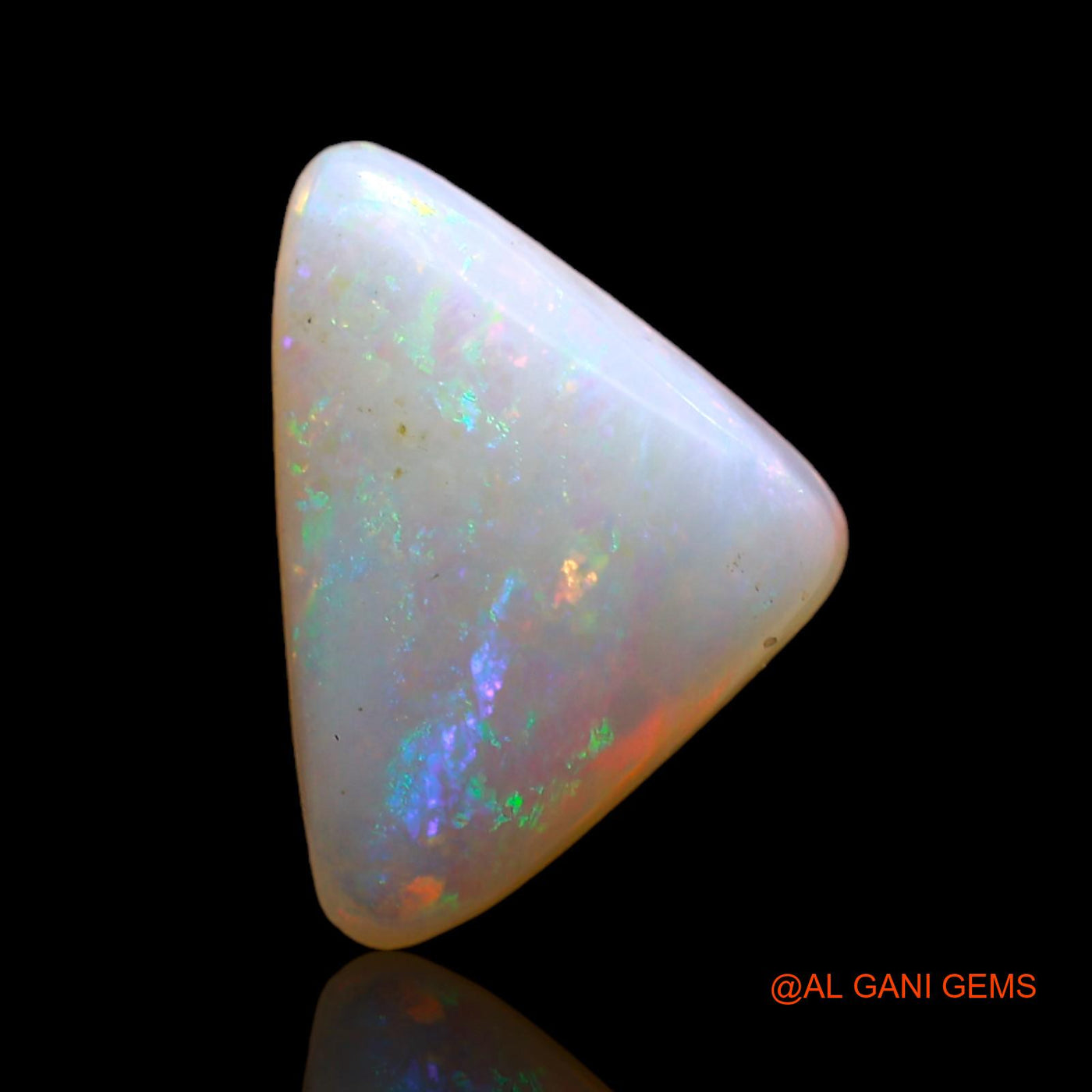 Natural Untreated Fire Opal Loose Gemstone Trillion Cabochon From Australia 3.00 Cts 14x10x4 mm AD-79