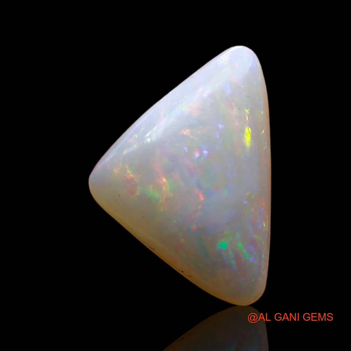 Natural Untreated Fire Opal Loose Gemstone Trillion Cabochon From Australia 3.00 Cts 14x10x4 mm AD-79