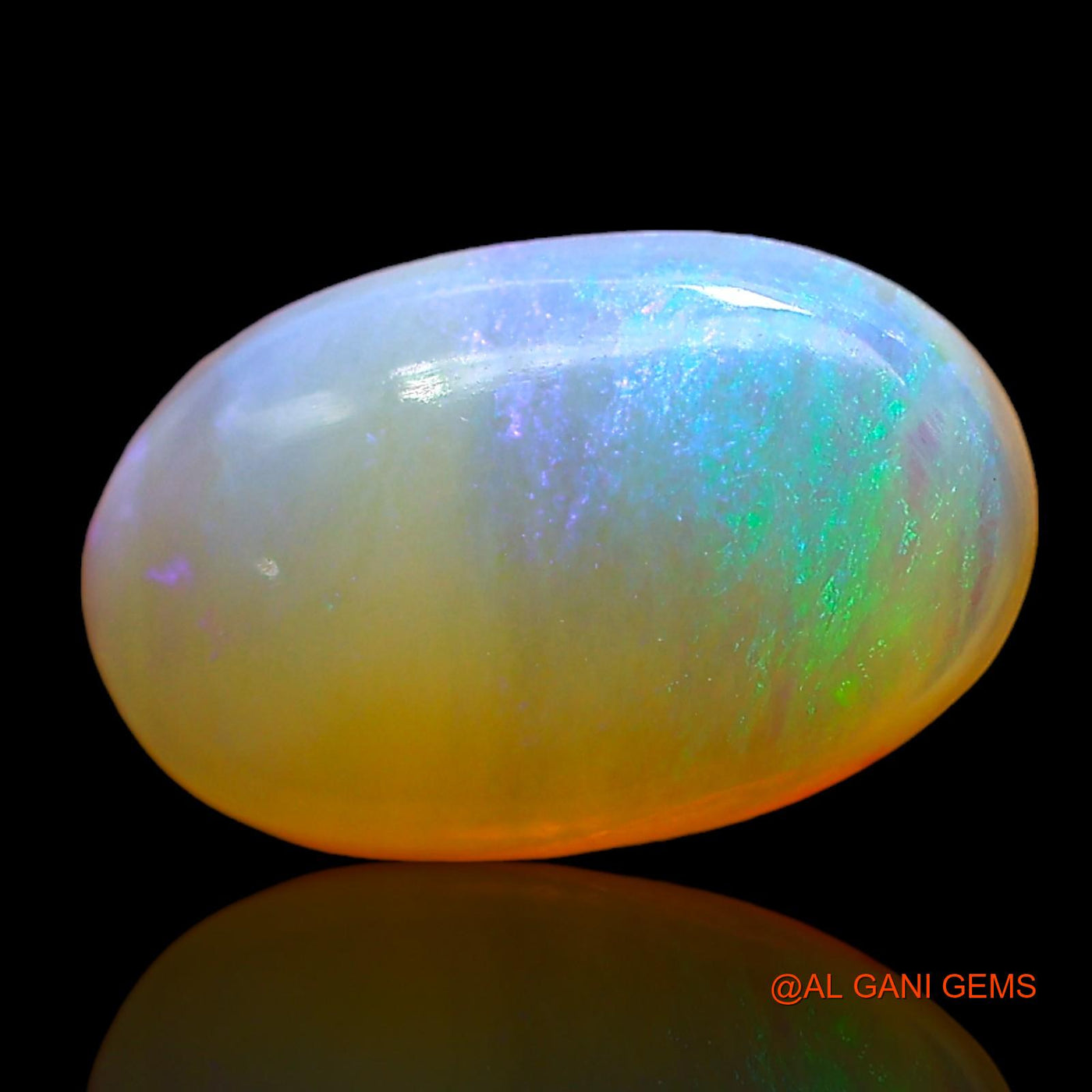 2.00 Cts Unheated Australian Fire Opal Loose Gemstone Oval Cabochon Natural 12x7x6 mm AD-800