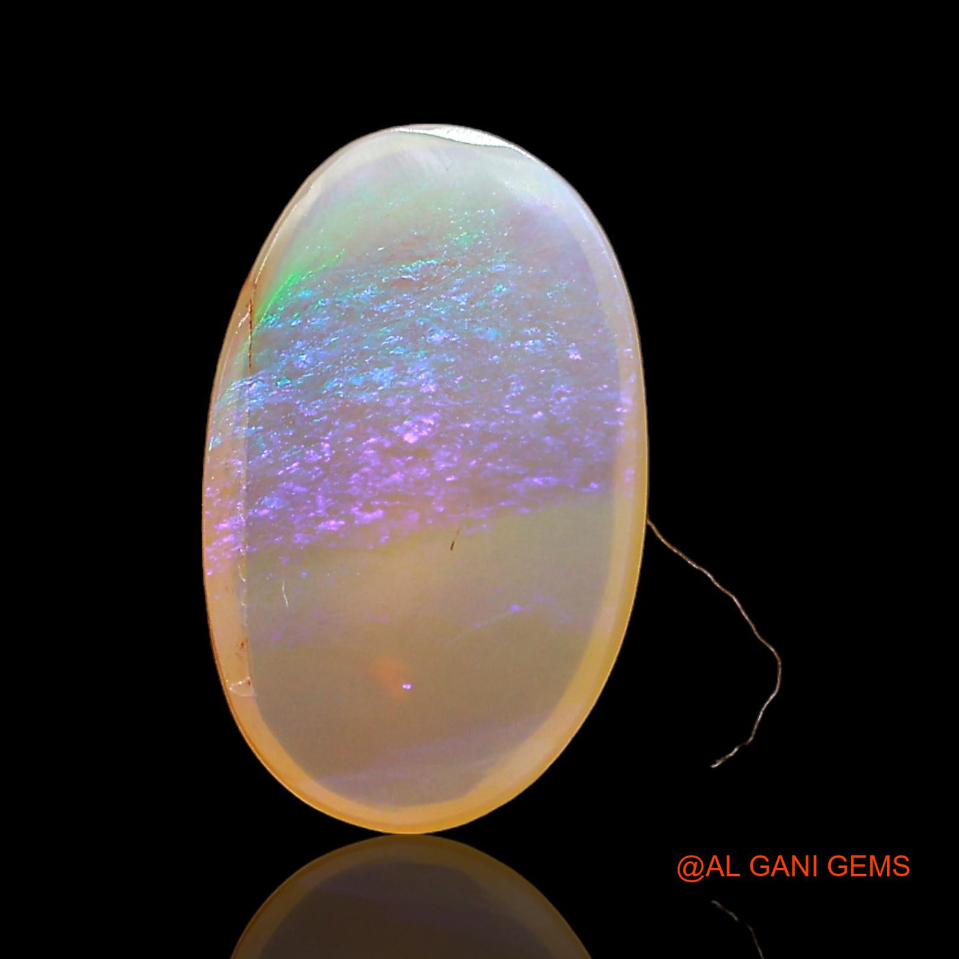2.00 Cts Unheated Australian Fire Opal Loose Gemstone Oval Cabochon Natural 12x7x6 mm AD-800
