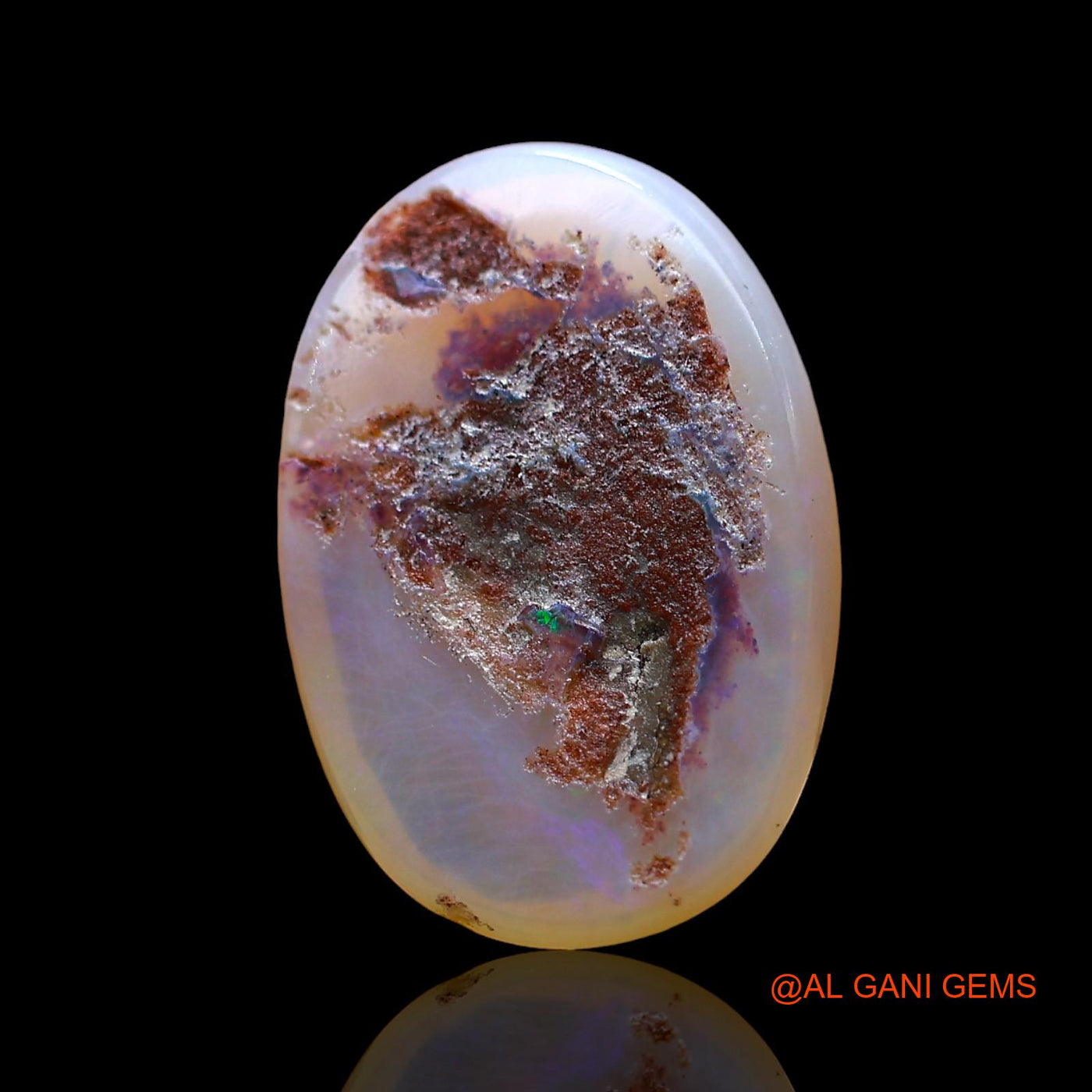 6.00 Cts Natural Australian Fire Opal Loose Gemstone Oval Cabochon 17x12x4 mm AD-806