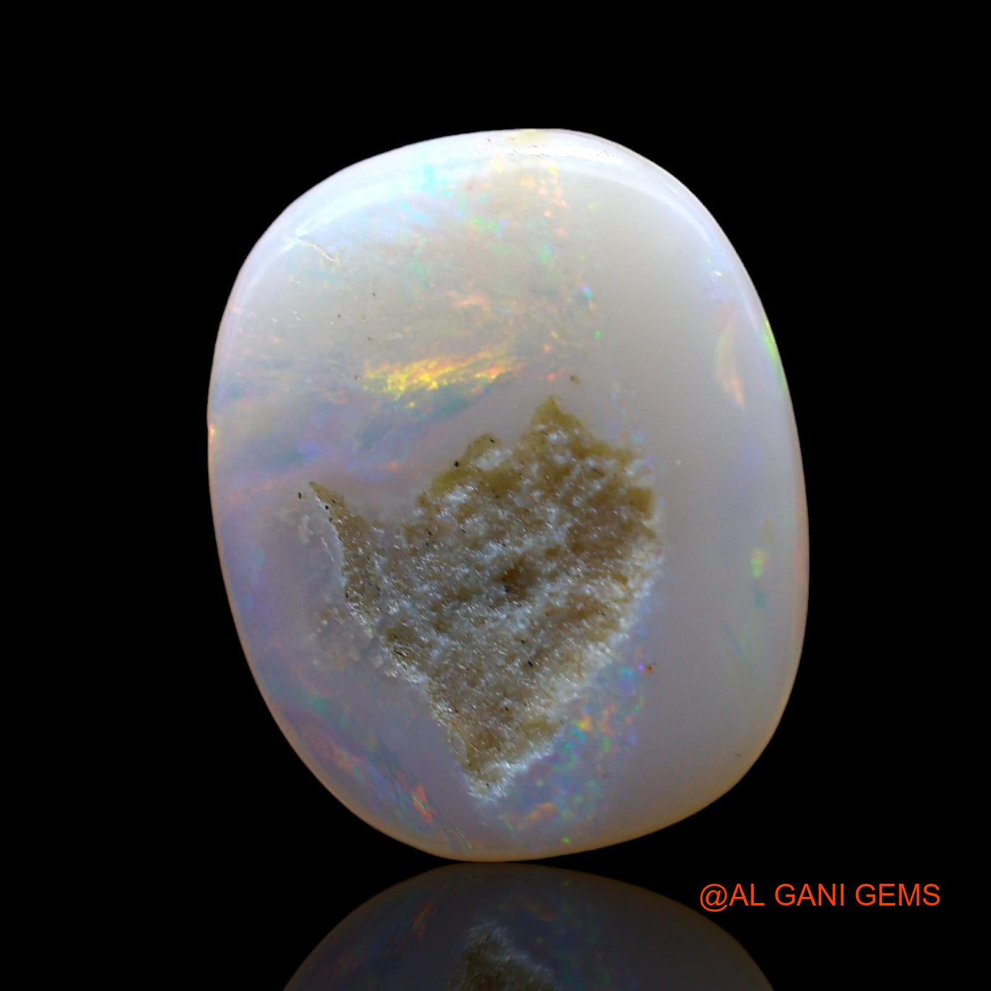 4.00 Cts Natural Australian Fire Opal Loose Gemstone Oval Cabochon 15x12x4 mm AD-817