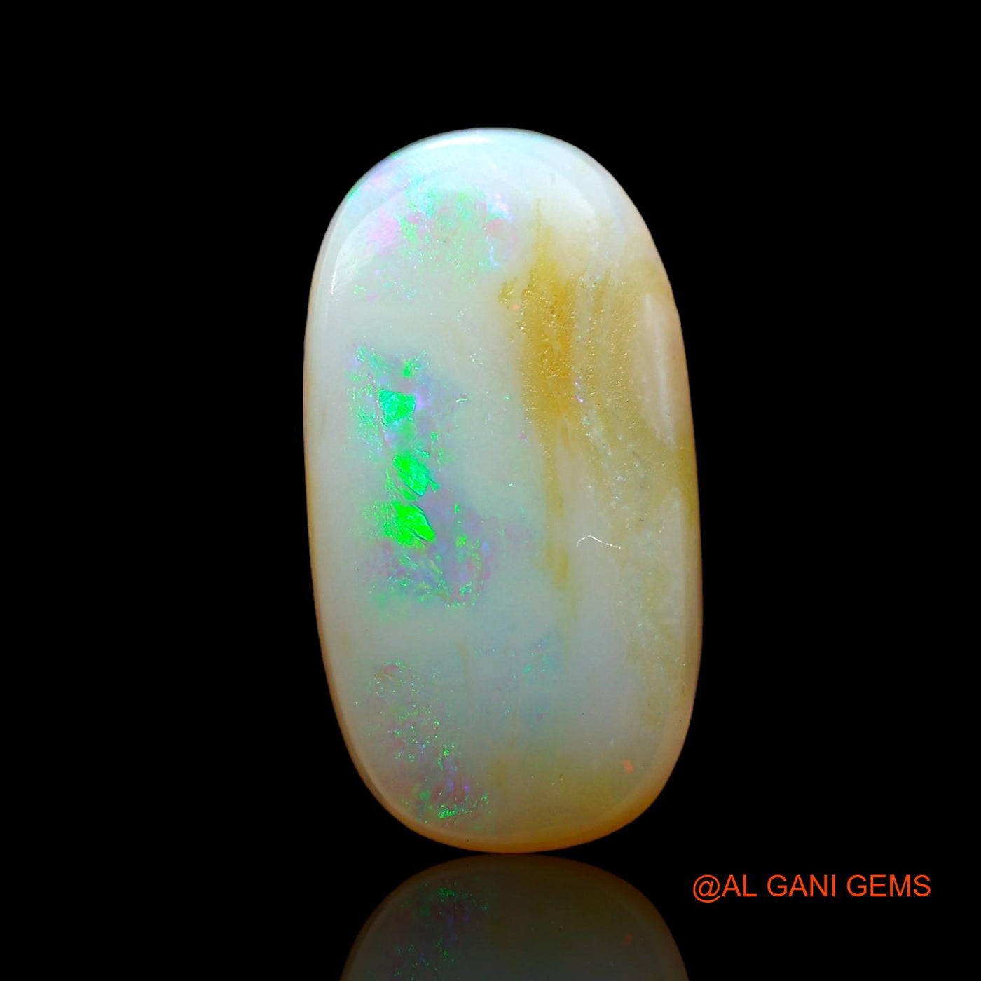 4.00 Cts Natural Australian Fire Opal Loose Gemstone Oval Cabochon 17x9x4 mm AD-819