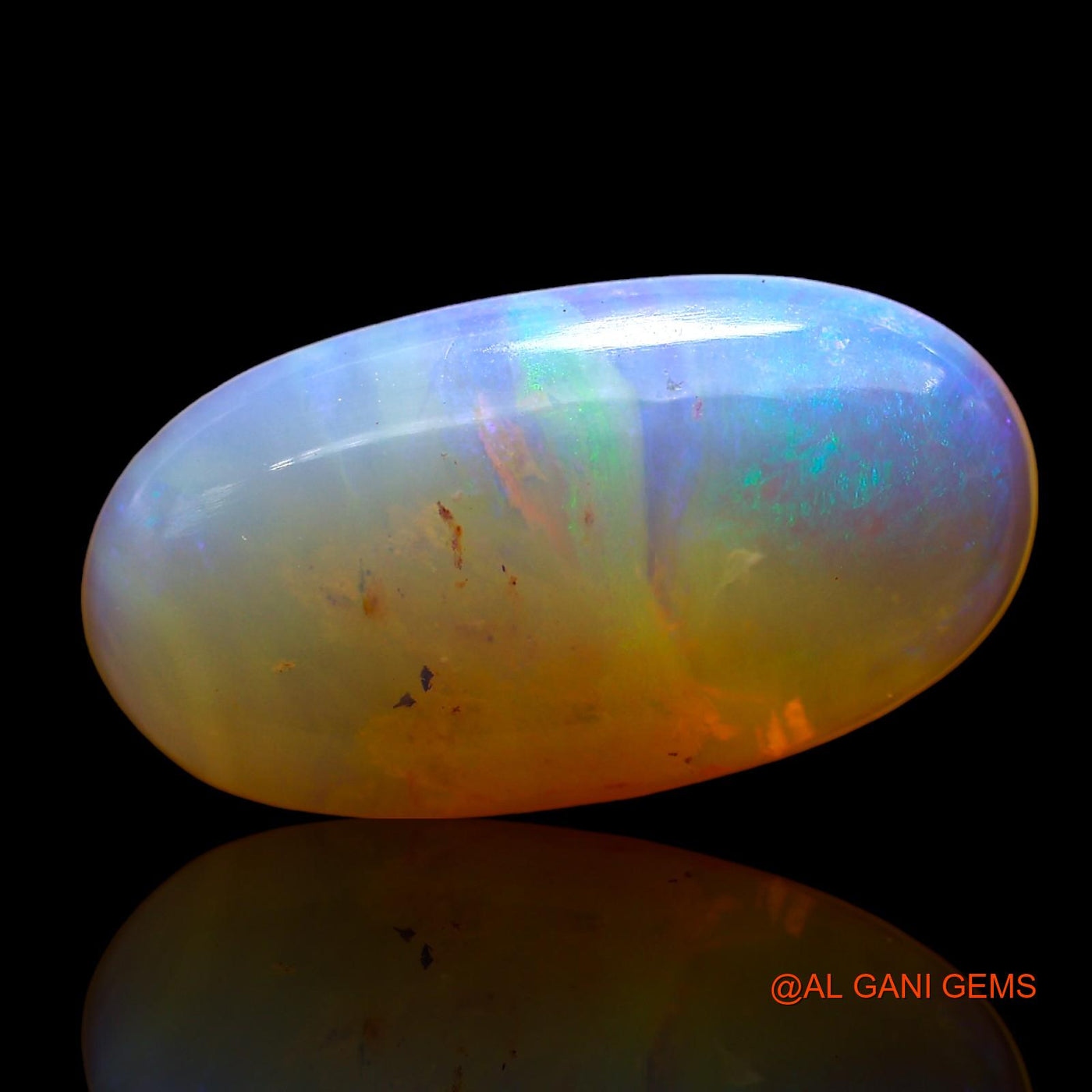4.00 Cts Natural Australian Fire Opal Loose Gemstone Oval Cabochon 18x8x3 mm AD-822