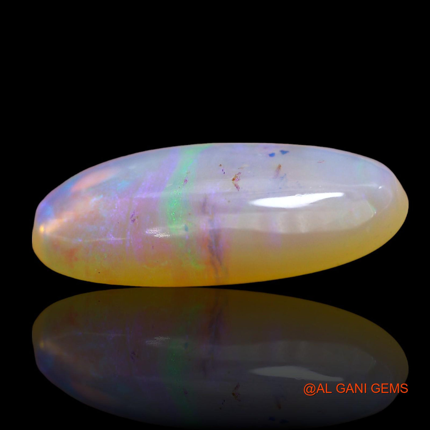 4.00 Cts Natural Australian Fire Opal Loose Gemstone Oval Cabochon 18x8x3 mm AD-822