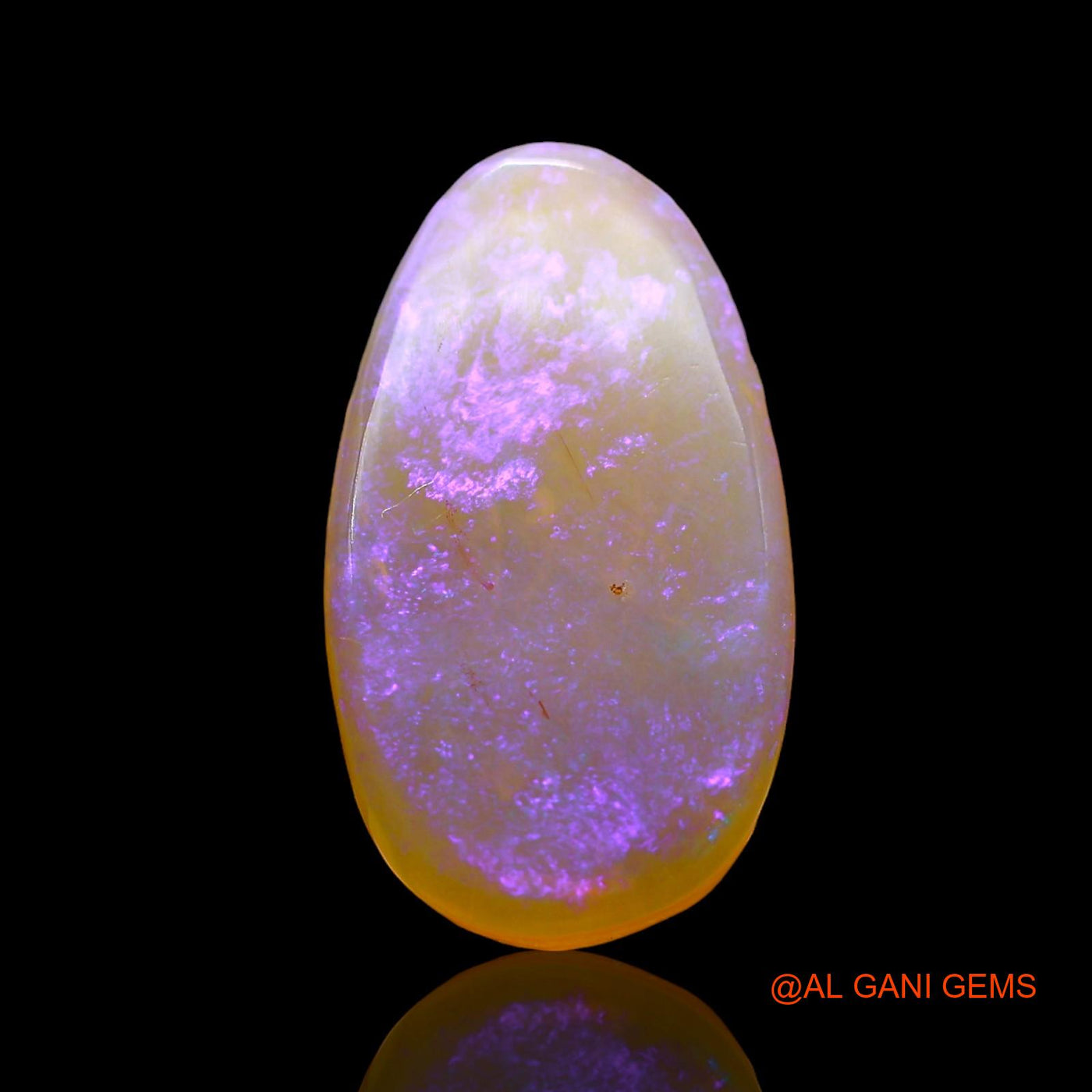 5.00 Cts Natural Australian Fire Opal Loose Gemstone Pear Cabochon 17x9x4 mm AD-827