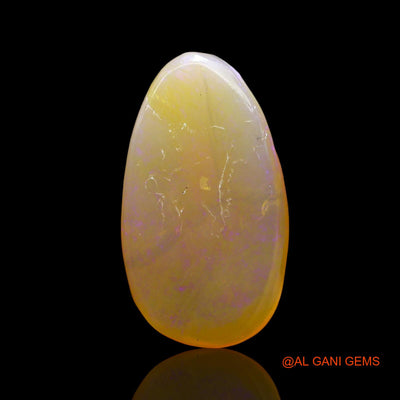 5.00 Cts Natural Australian Fire Opal Loose Gemstone Pear Cabochon 17x9x4 mm AD-827