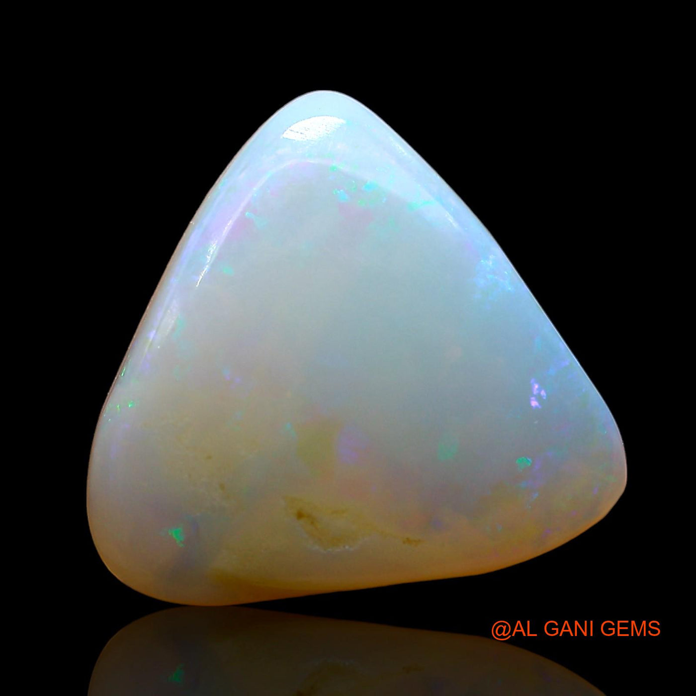 4.00 Cts Natural Australian Fire Opal Loose Gemstone Trillion Cabochon 13x13x4 mm AD-832