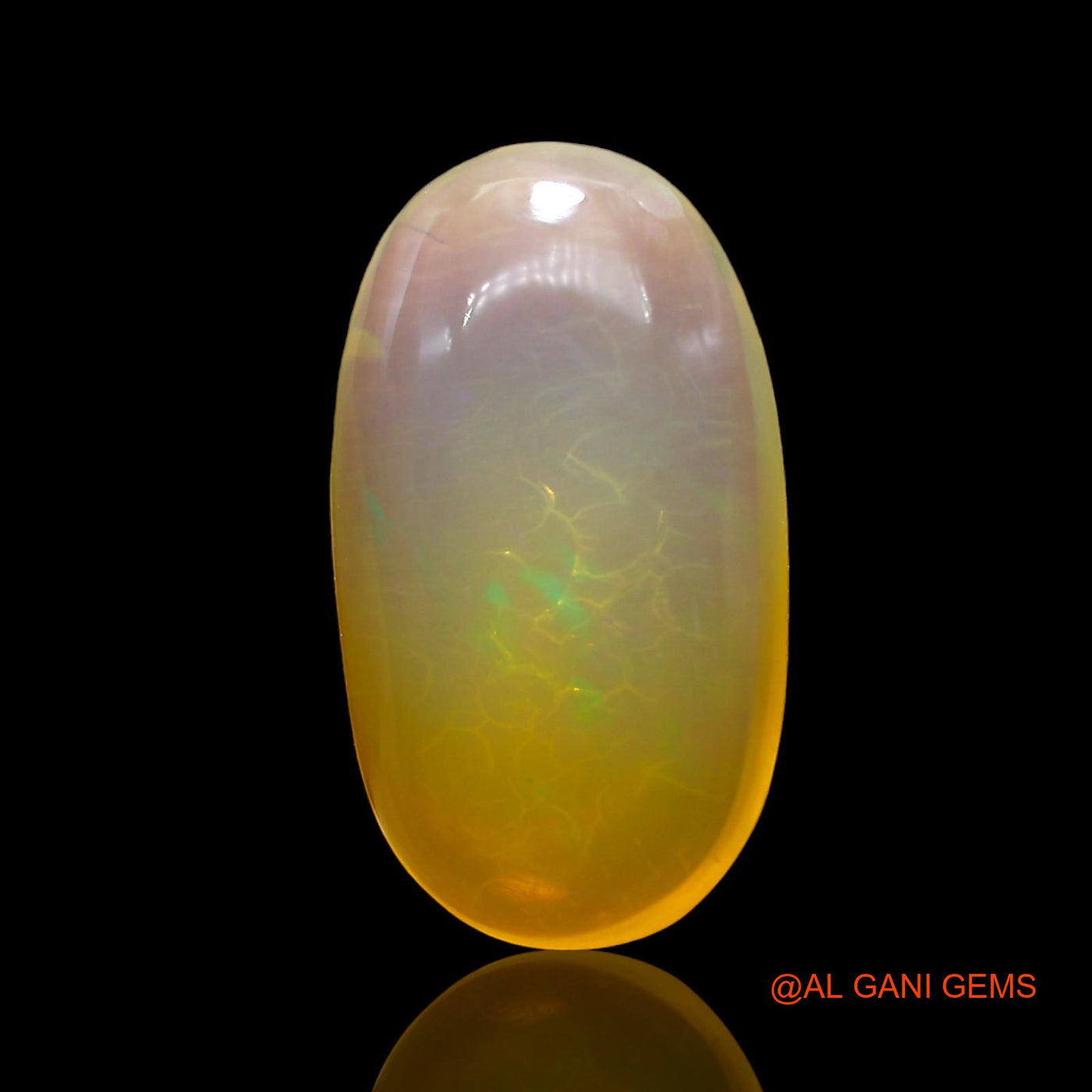 6.00 Cts Natural Australian Fire Opal Loose Gemstone Oval Cabochon 17x9x5 mm AD-833