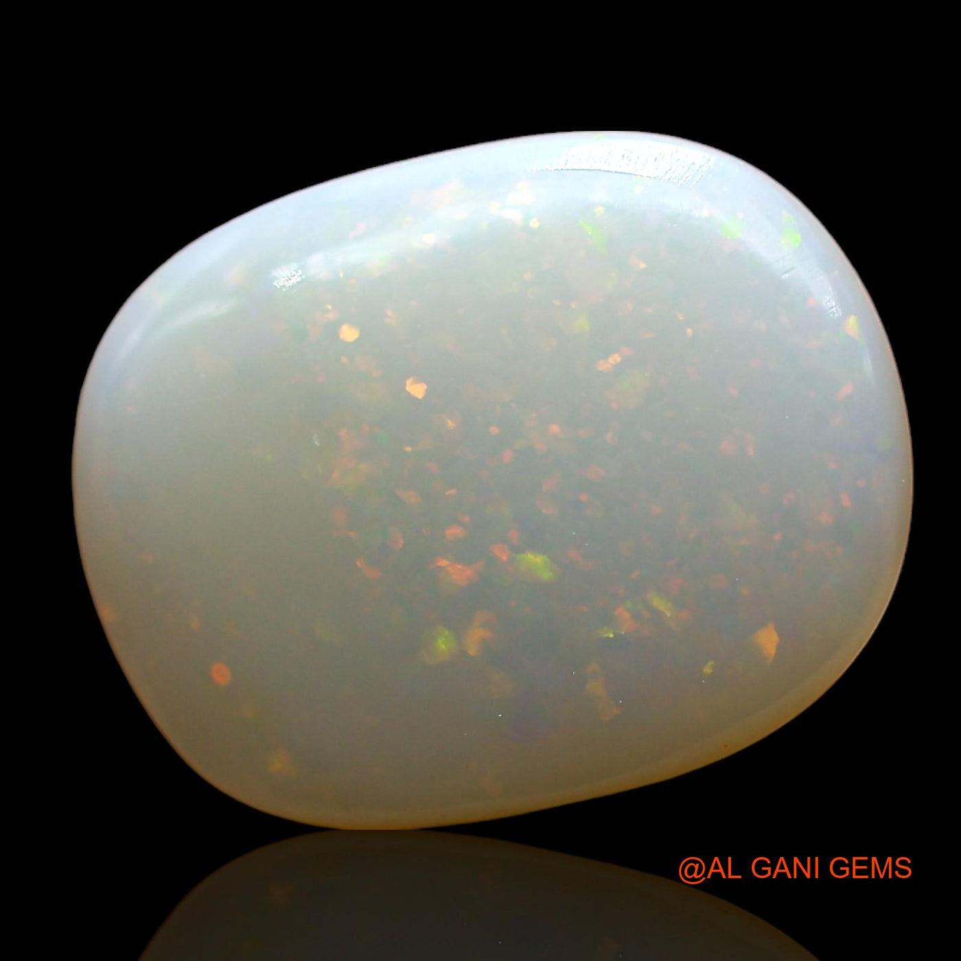 3.00 Cts Unheated Australian Fire Opal Loose Gemstone Oval Cabochon Natural 14x11x3 mm AD-838