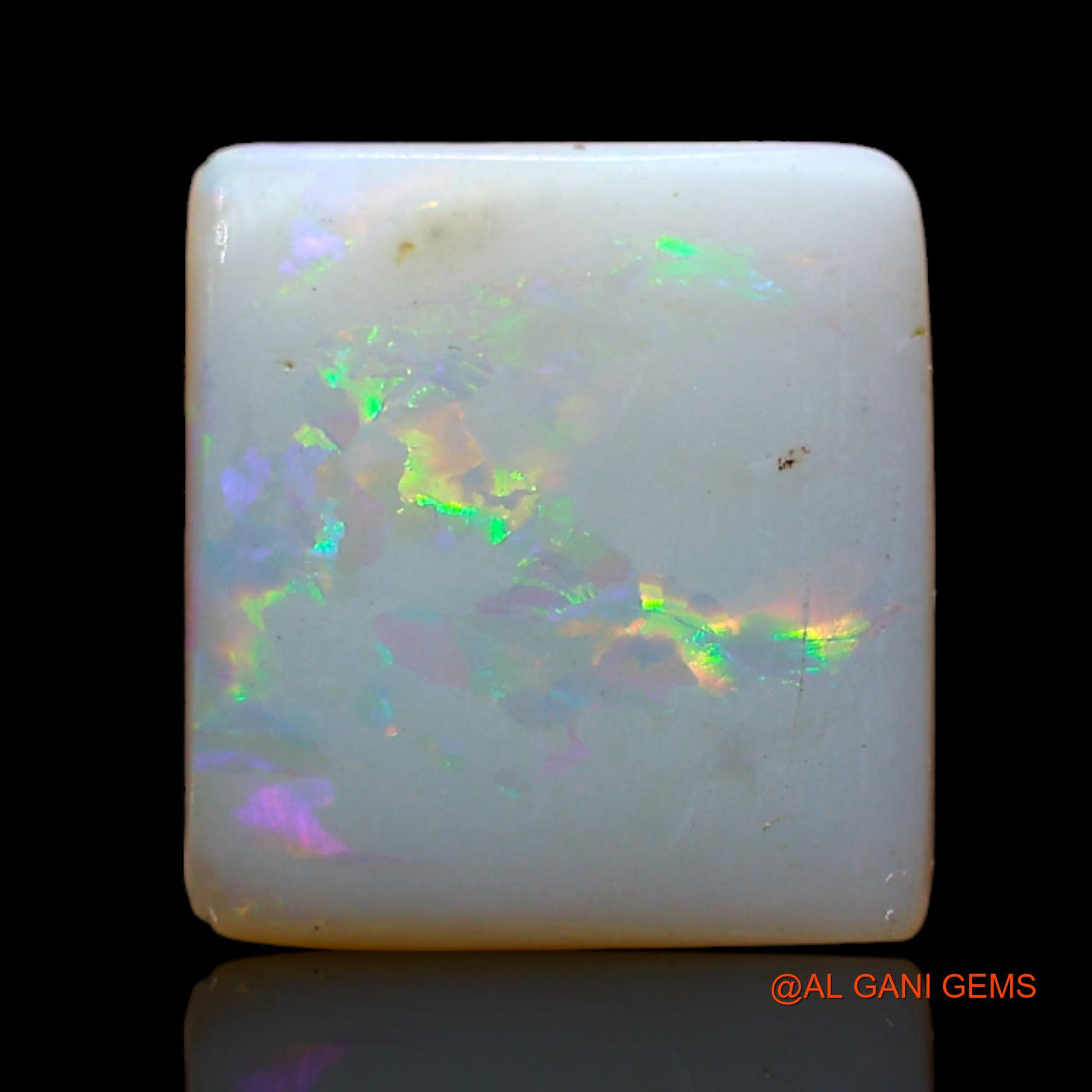 2.00 Cts Unheated Australian Fire Opal Loose Gemstone Square Cabochon Natural 11x10x2 mm AD-83