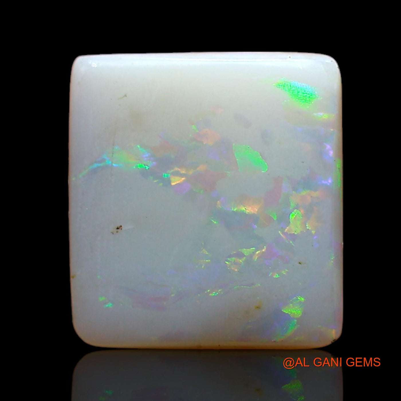 2.00 Cts Unheated Australian Fire Opal Loose Gemstone Square Cabochon Natural 11x10x2 mm AD-83