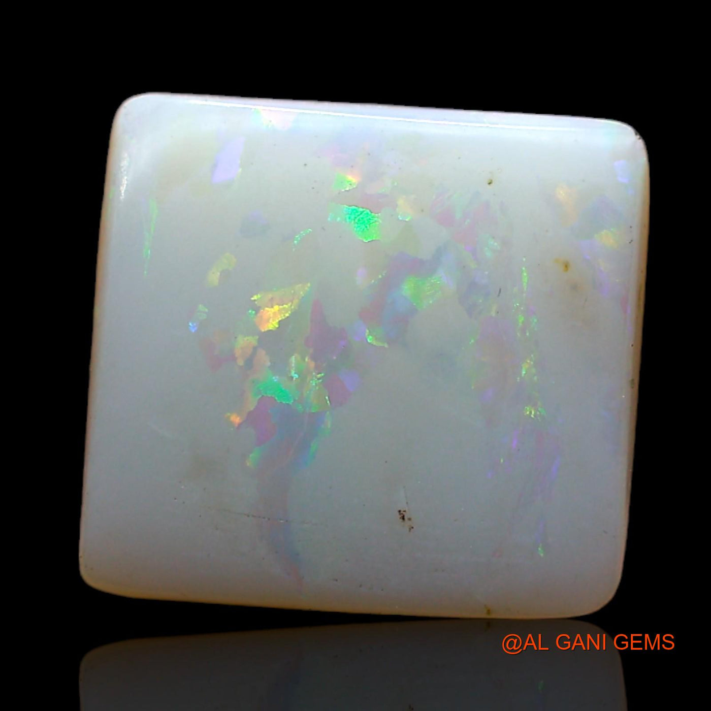 2.00 Cts Unheated Australian Fire Opal Loose Gemstone Square Cabochon Natural 11x10x2 mm AD-83