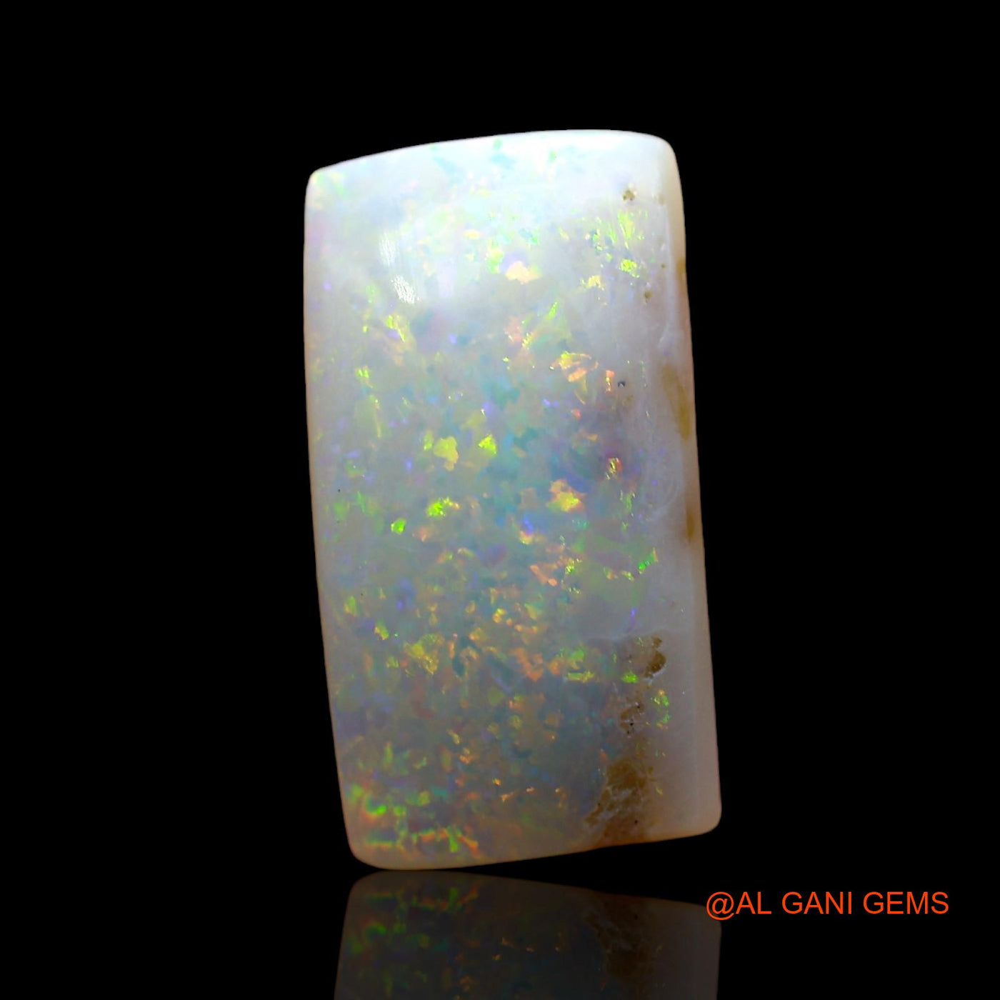 Natural Untreated Fire Opal Loose Gemstone Square Cabochon From Australia 4.00 Cts 14x8x4 mm AD-840
