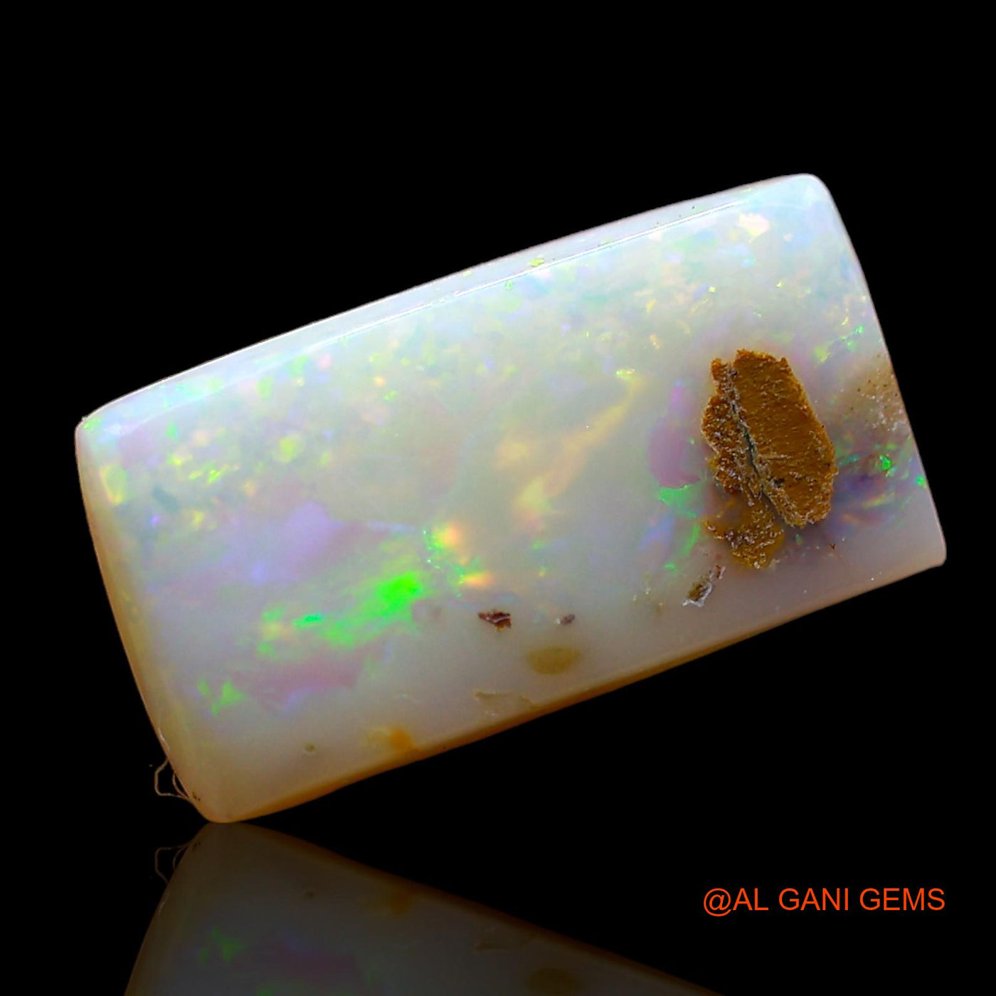 Natural Untreated Fire Opal Loose Gemstone Square Cabochon From Australia 4.00 Cts 14x8x4 mm AD-840