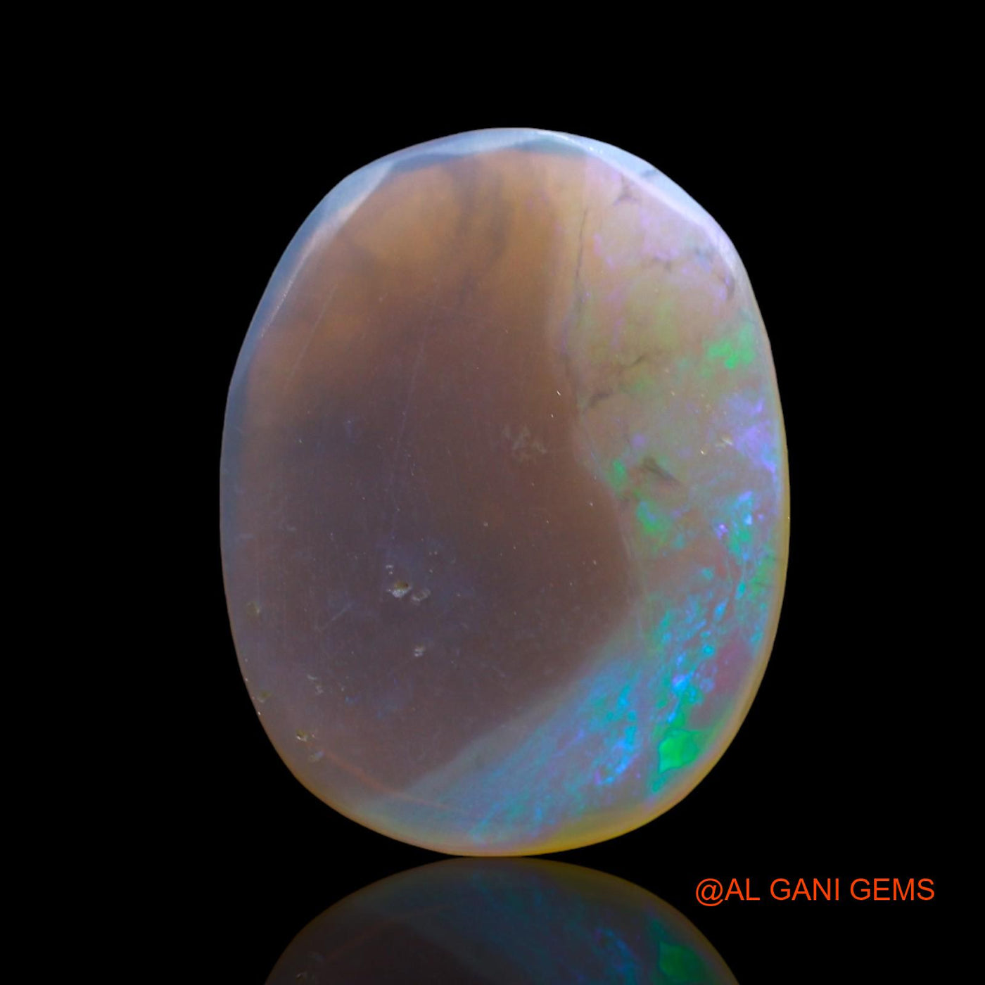 3.00 Cts Unheated Australian Fire Opal Loose Gemstone Oval Cabochon Natural 15x11x2 mm AD-844