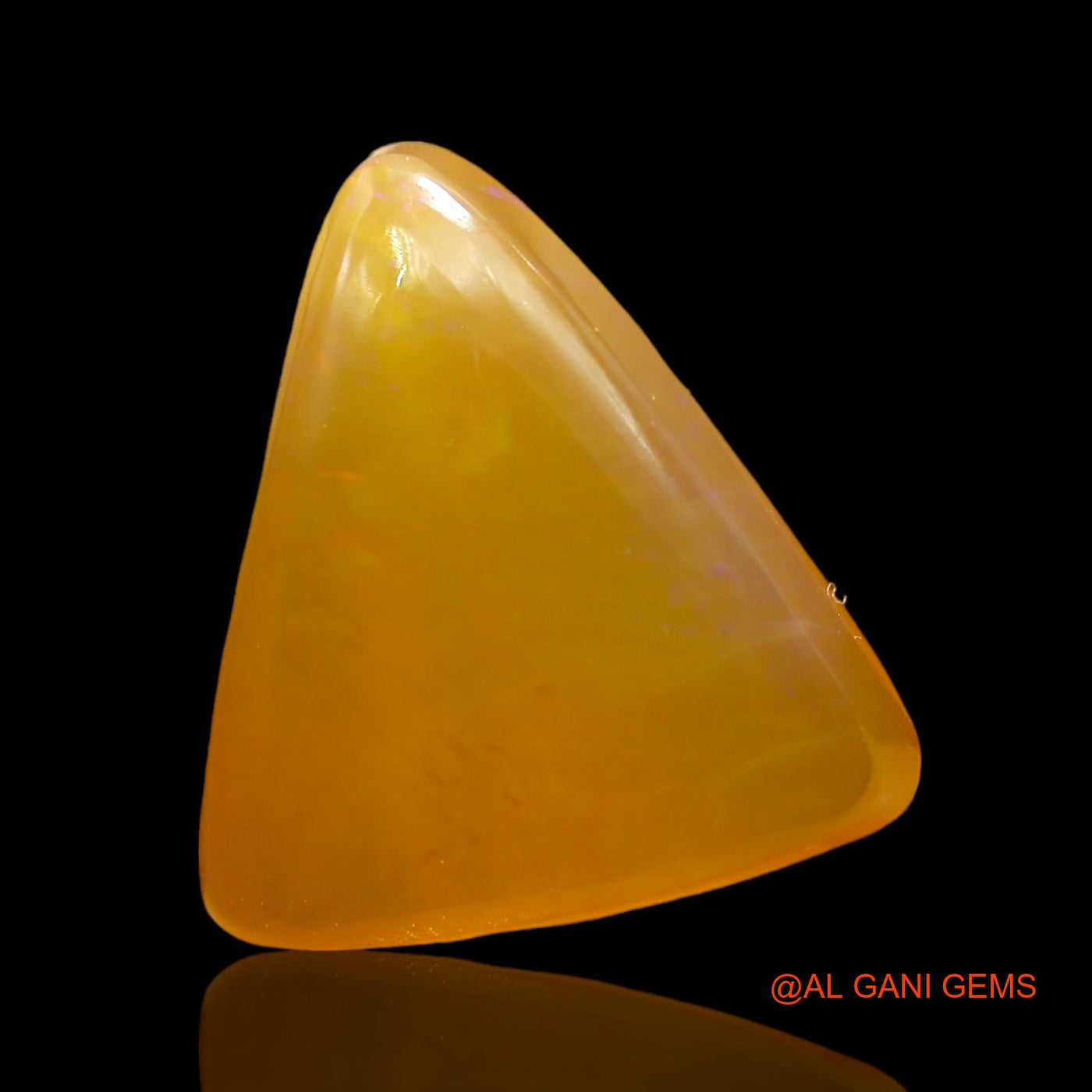 5.00 Cts Unheated Australian Fire Opal Loose Gemstone Trillion Cabochon Natural 14x12x5 mm AD-846