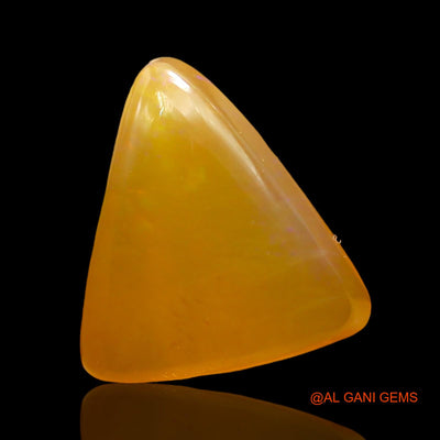 5.00 Cts Unheated Australian Fire Opal Loose Gemstone Trillion Cabochon Natural 14x12x5 mm AD-846