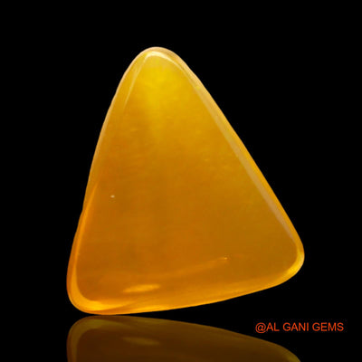 5.00 Cts Unheated Australian Fire Opal Loose Gemstone Trillion Cabochon Natural 14x12x5 mm AD-846