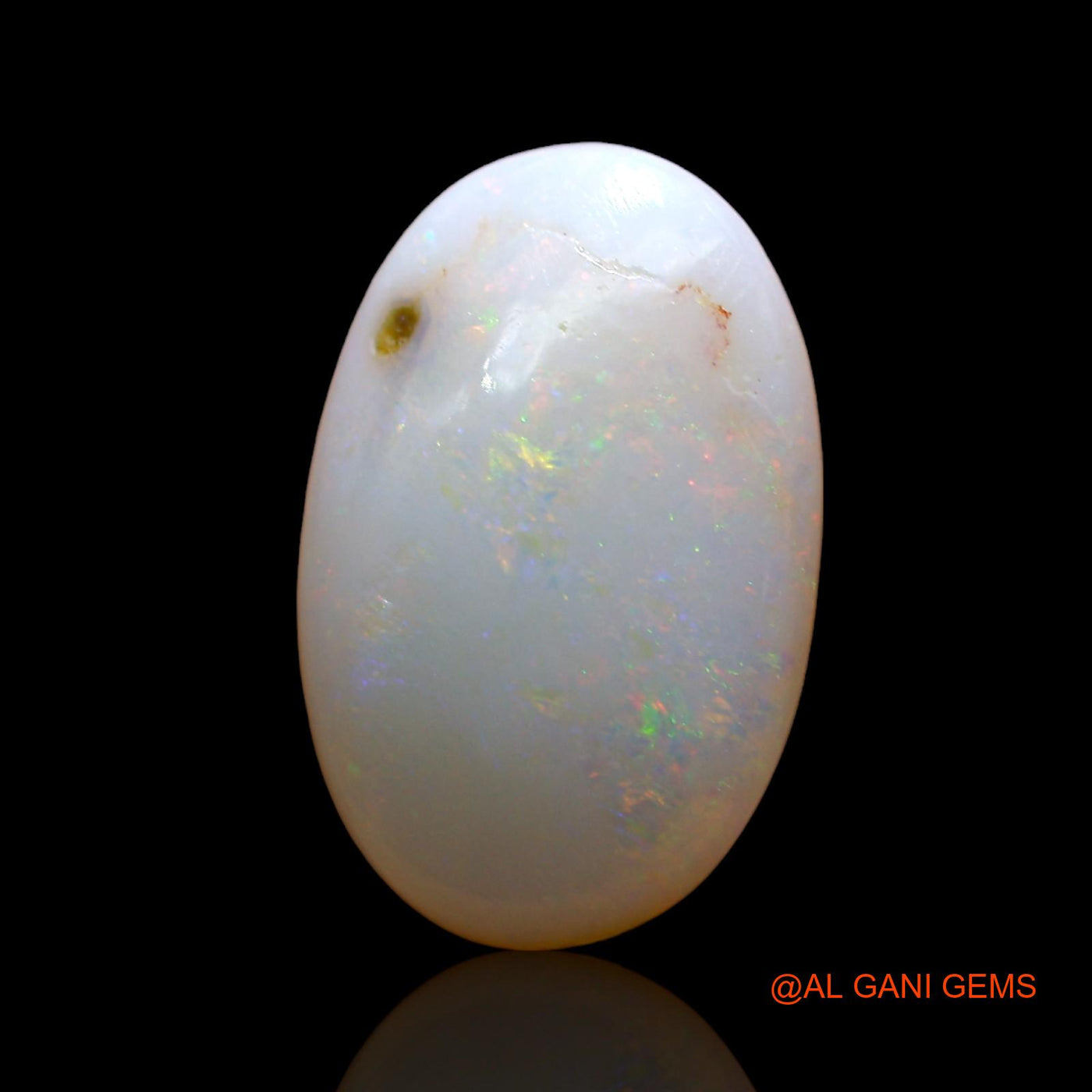 Natural Fire Opal Gemstone 4.00 Cts Loose Oval Cabochon From Australia 15x10x5 mm AD-847