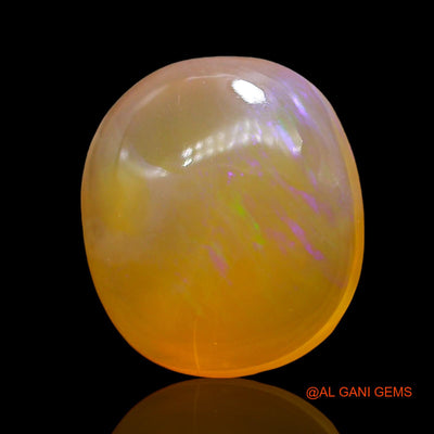 Natural Fire Opal Gemstone 7.00 Cts Loose Oval Cabochon From Australia 14x12x6 mm AD-848