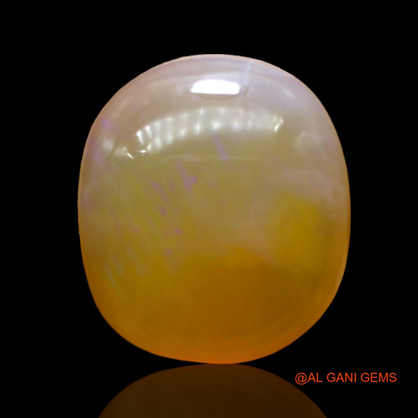 Natural Fire Opal Gemstone 7.00 Cts Loose Oval Cabochon From Australia 14x12x6 mm AD-848