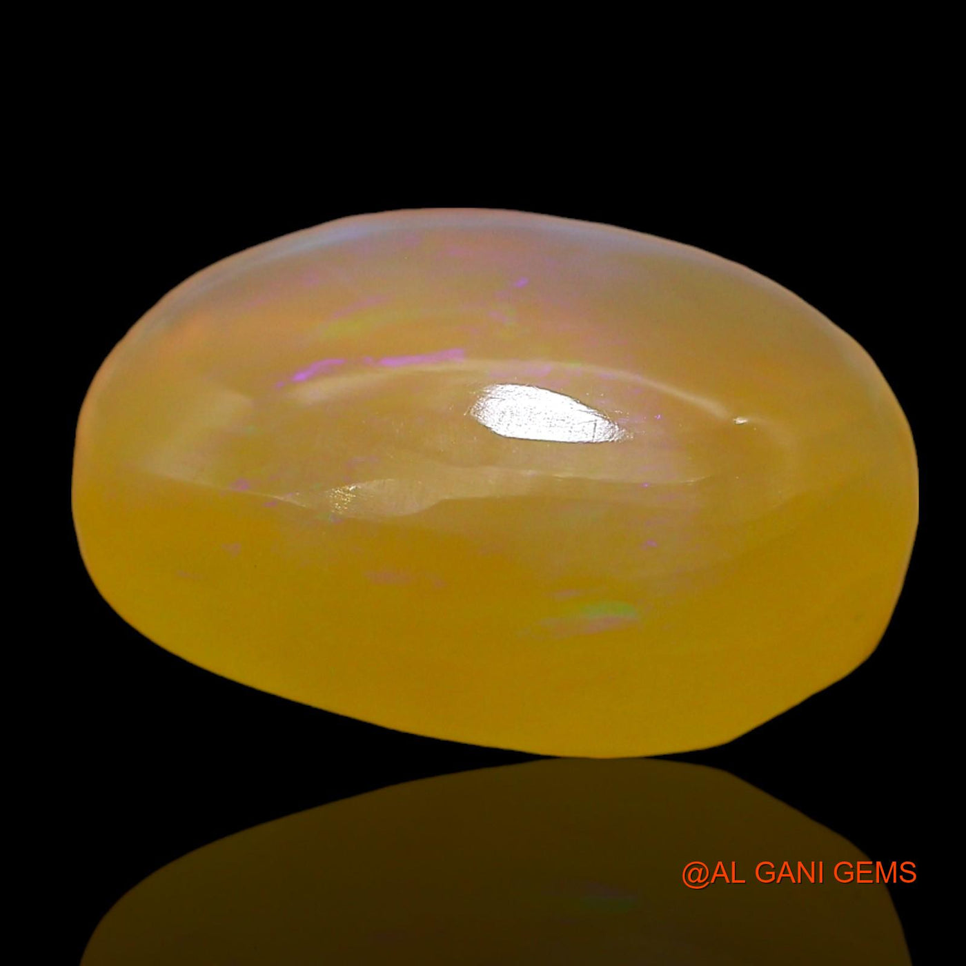Natural Fire Opal Gemstone 7.00 Cts Loose Oval Cabochon From Australia 14x12x6 mm AD-848